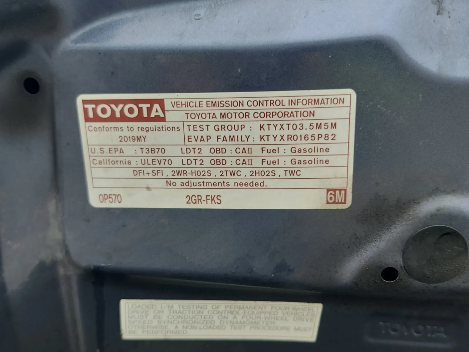 Emission Sticker Photo