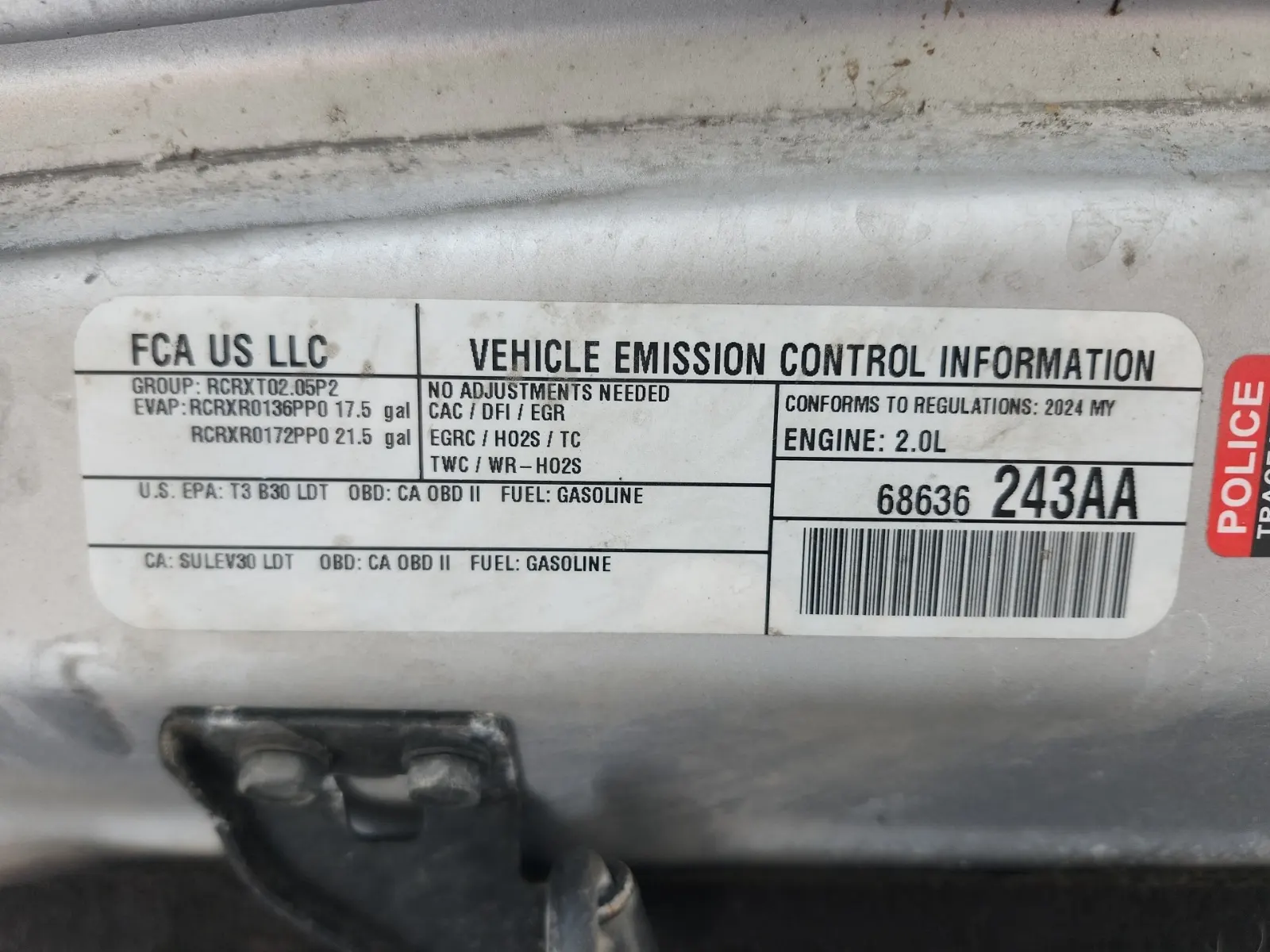 Emission Sticker Photo