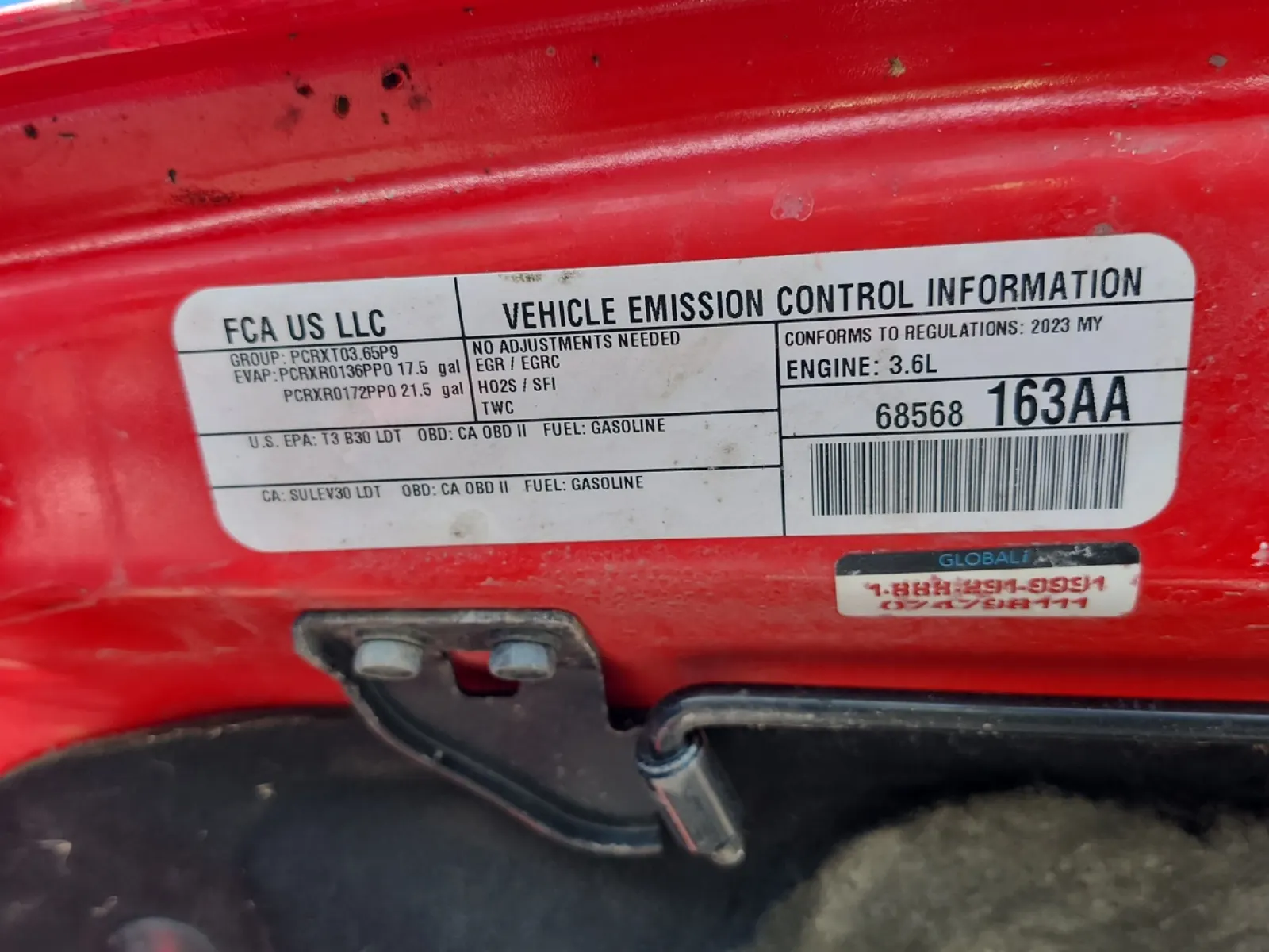 Emission Sticker Photo
