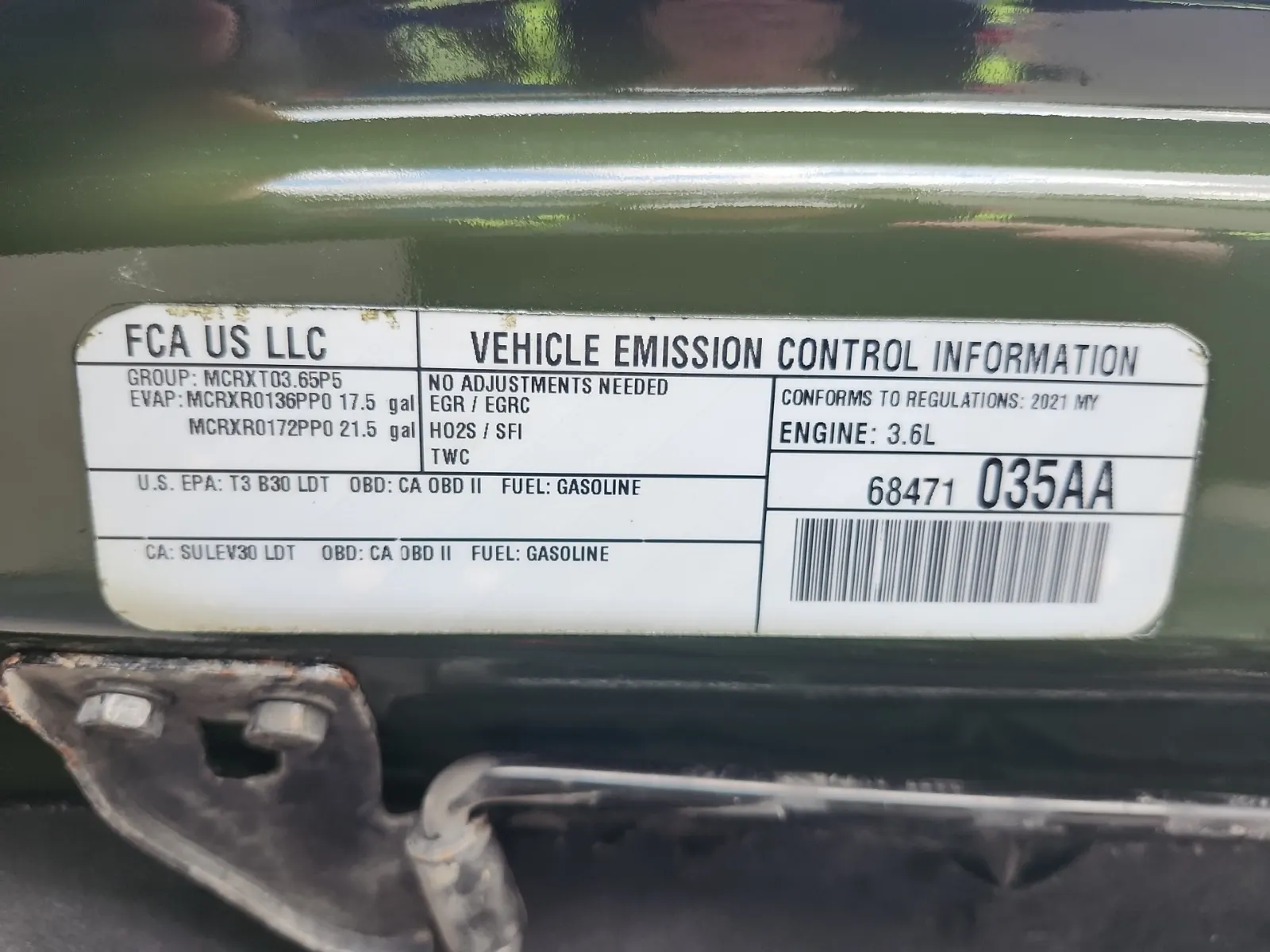 Emission Sticker Photo