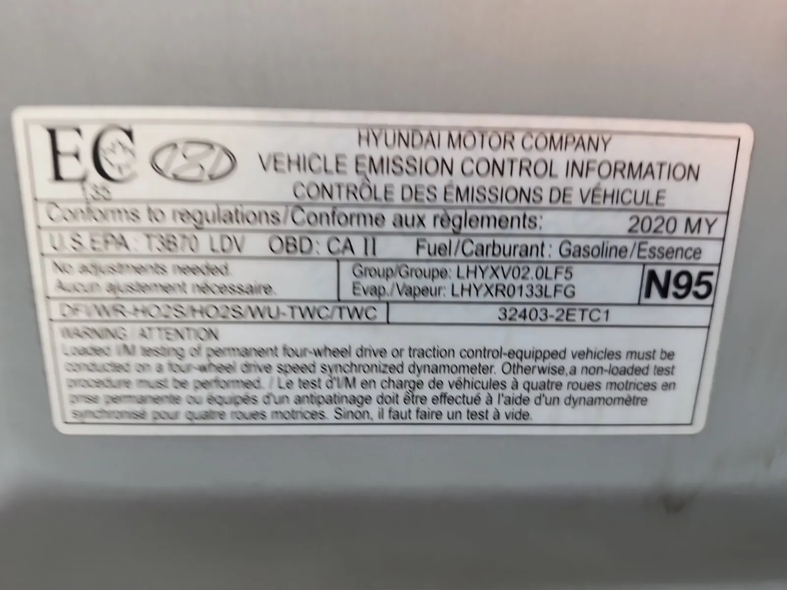 Emission Sticker Photo