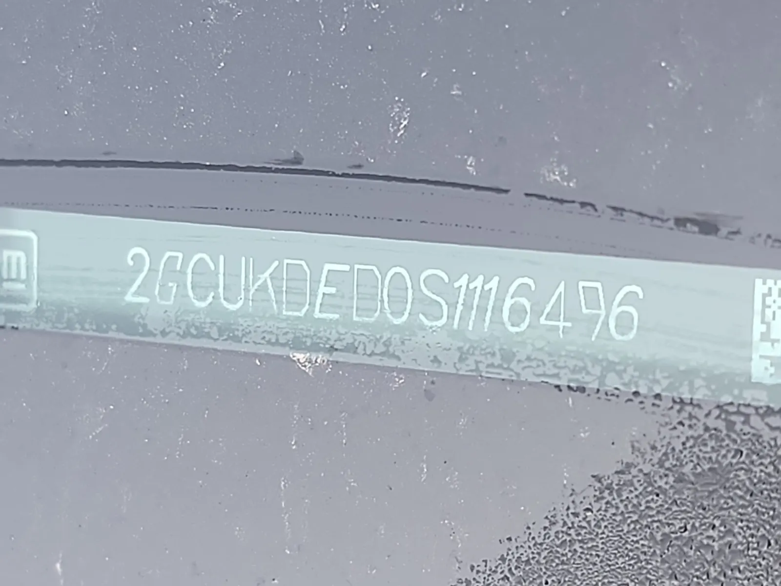 Dash VIN Plate Photo
