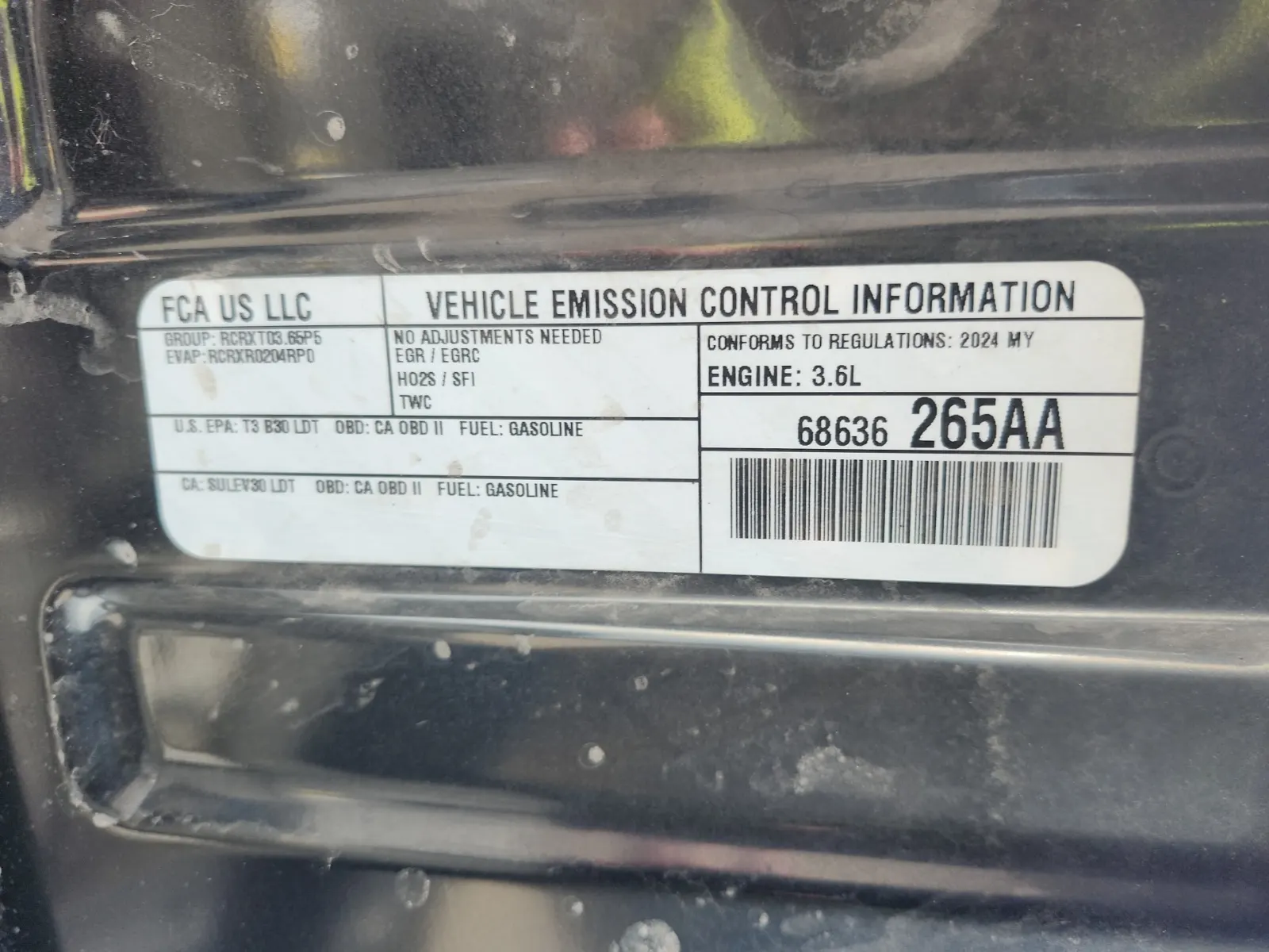 Emission Sticker Photo