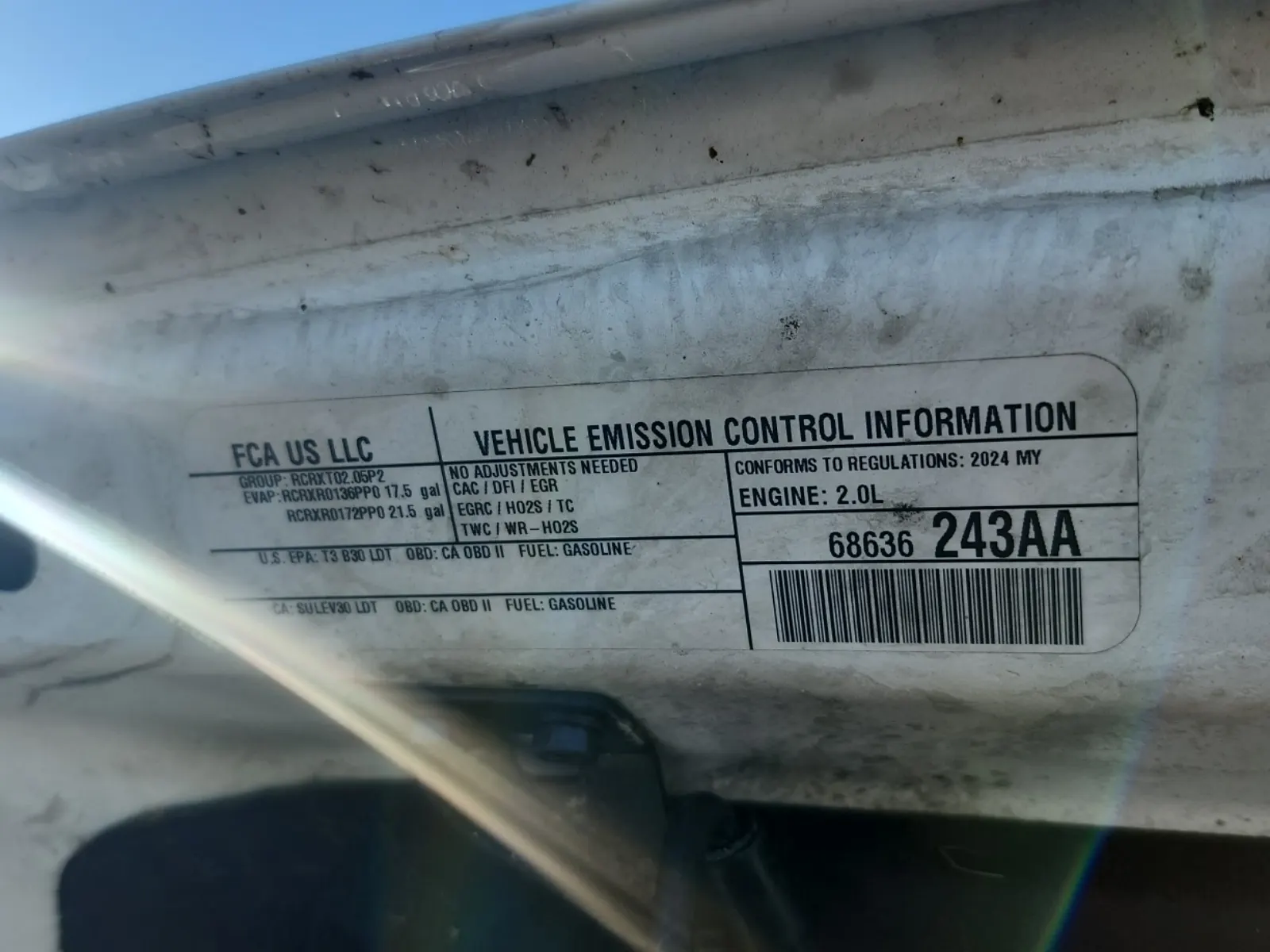 Emission Sticker Photo