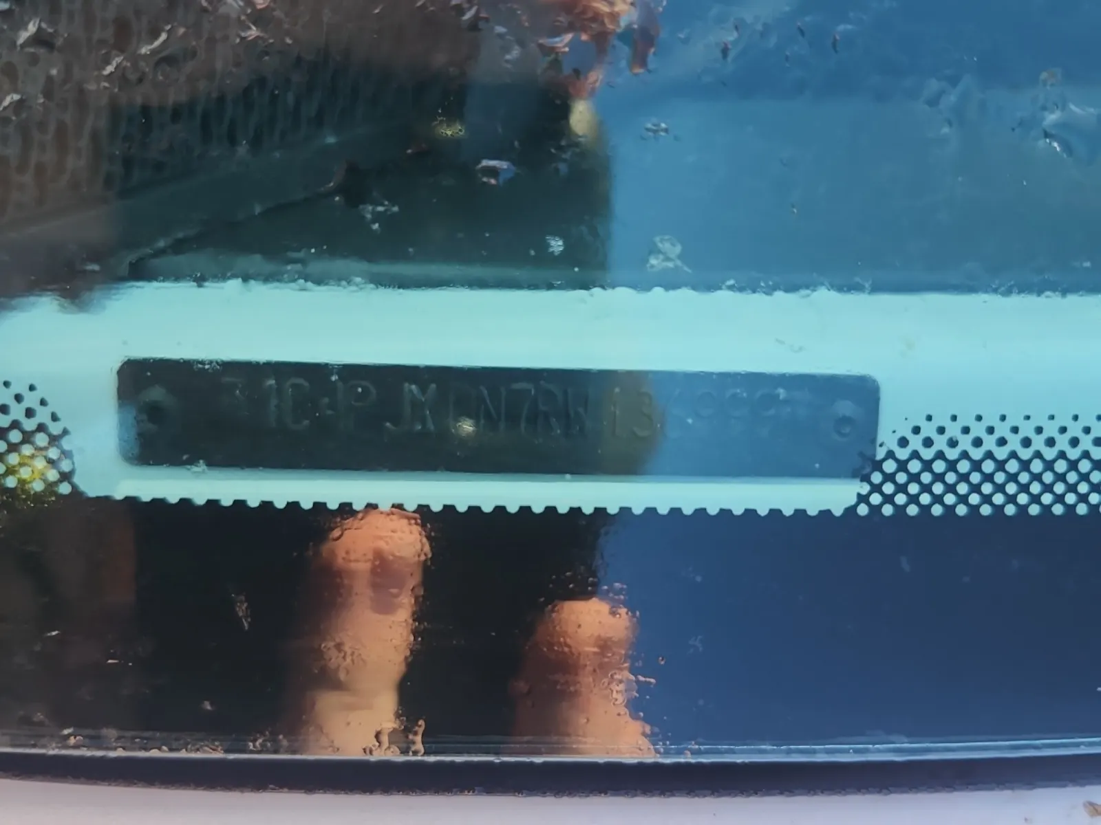 Dash VIN Plate Photo