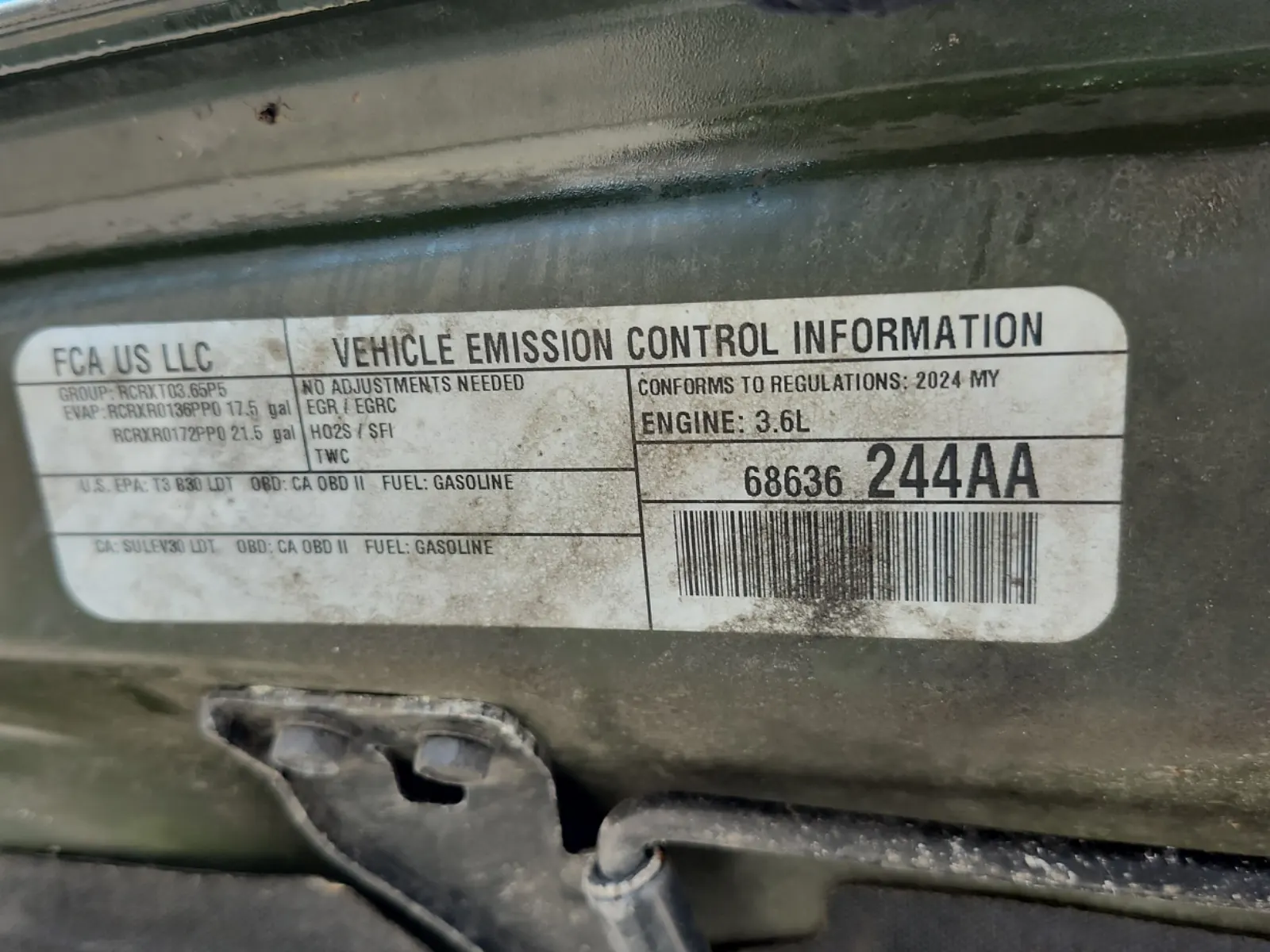 Emission Sticker Photo