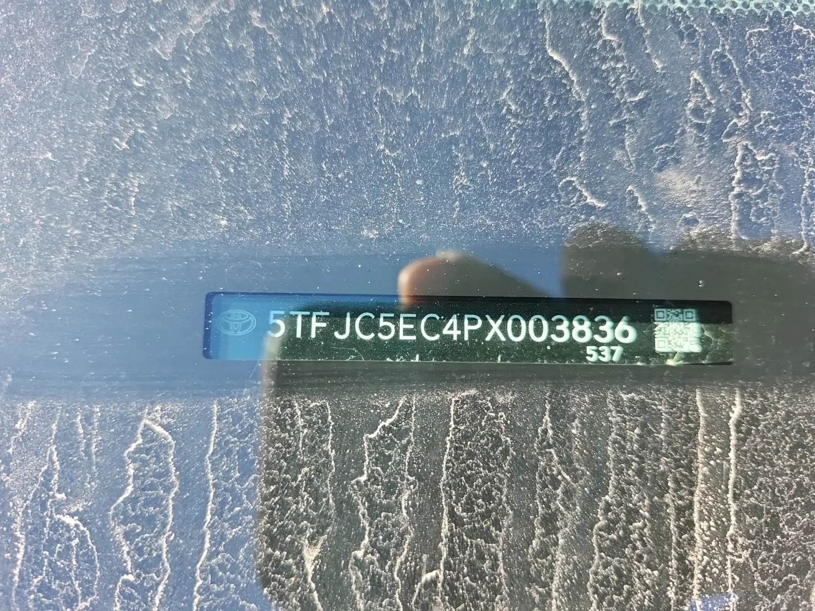 Dash VIN Plate Photo