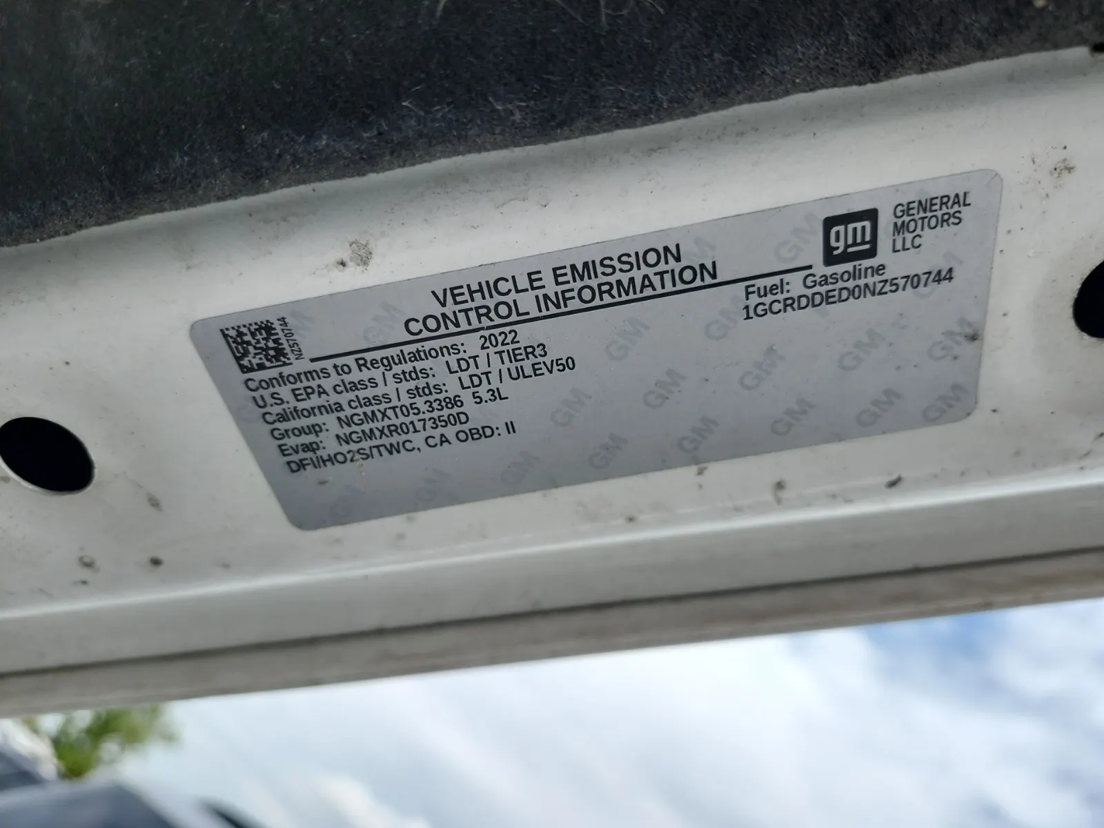 Emission Sticker Photo