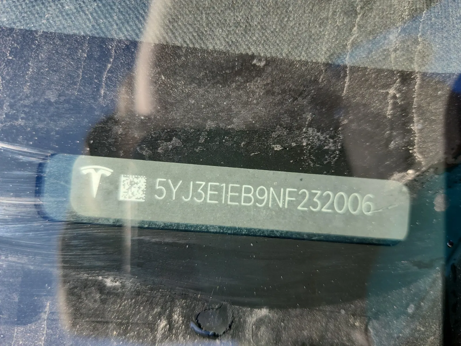 Dash VIN Plate Photo
