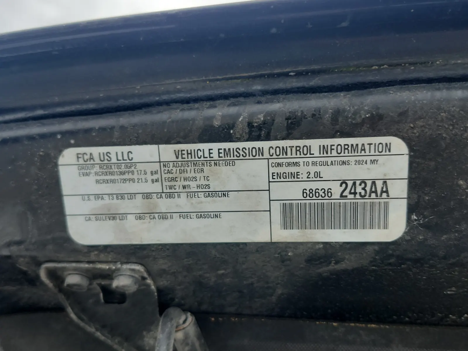 Emission Sticker Photo