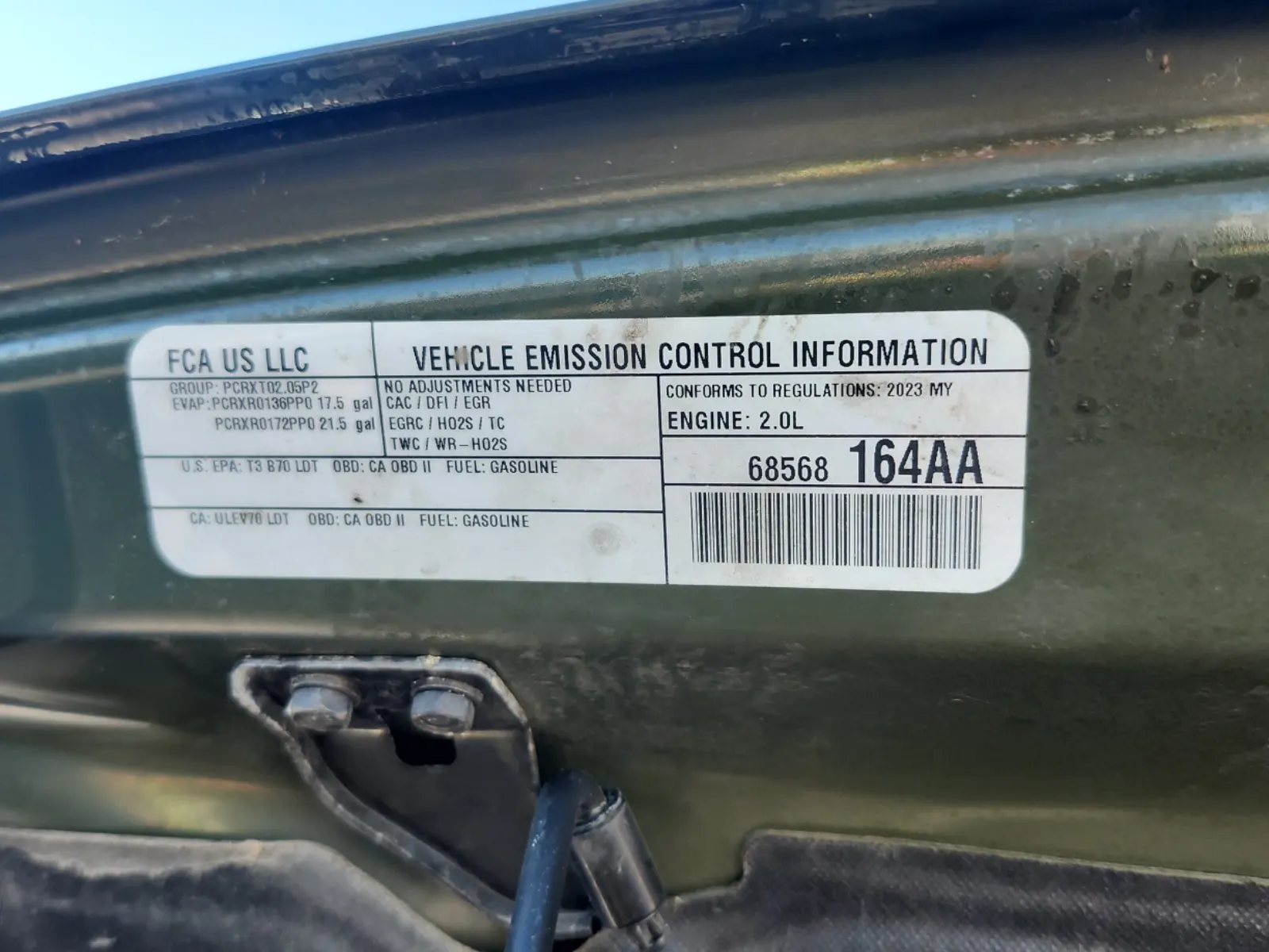 Emission Sticker Photo