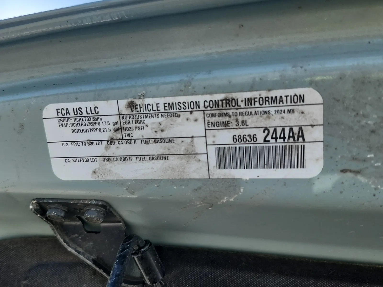 Emission Sticker Photo