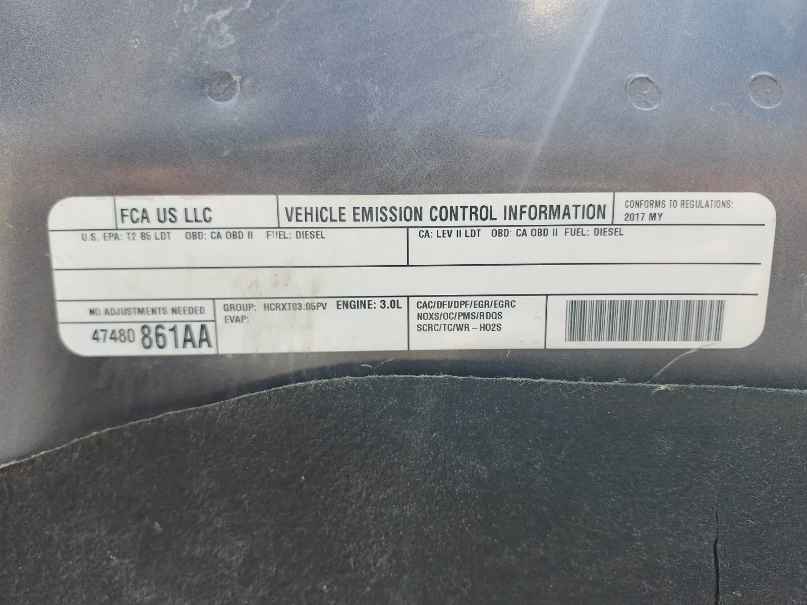 Emission Sticker Photo