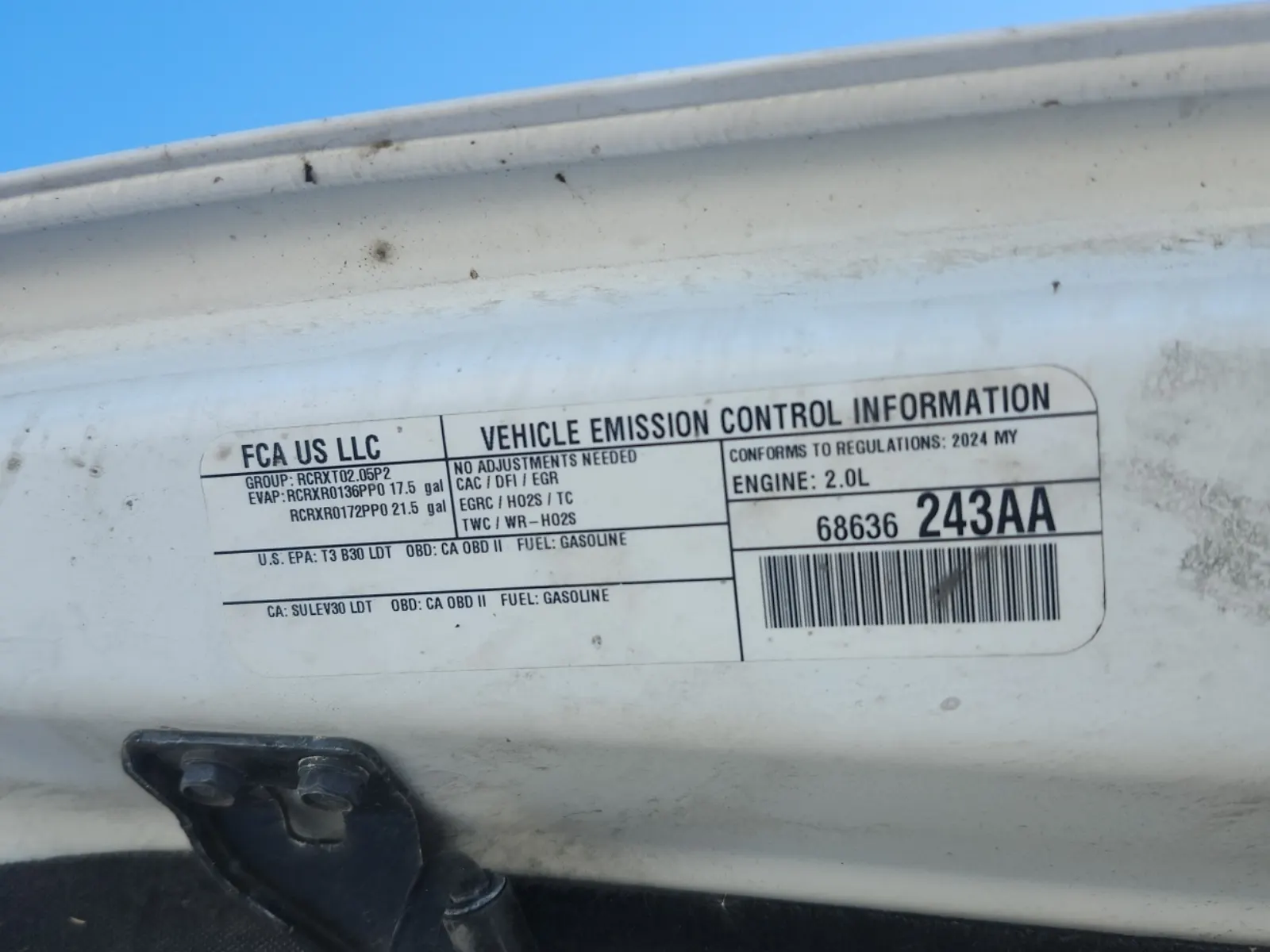 Emission Sticker Photo