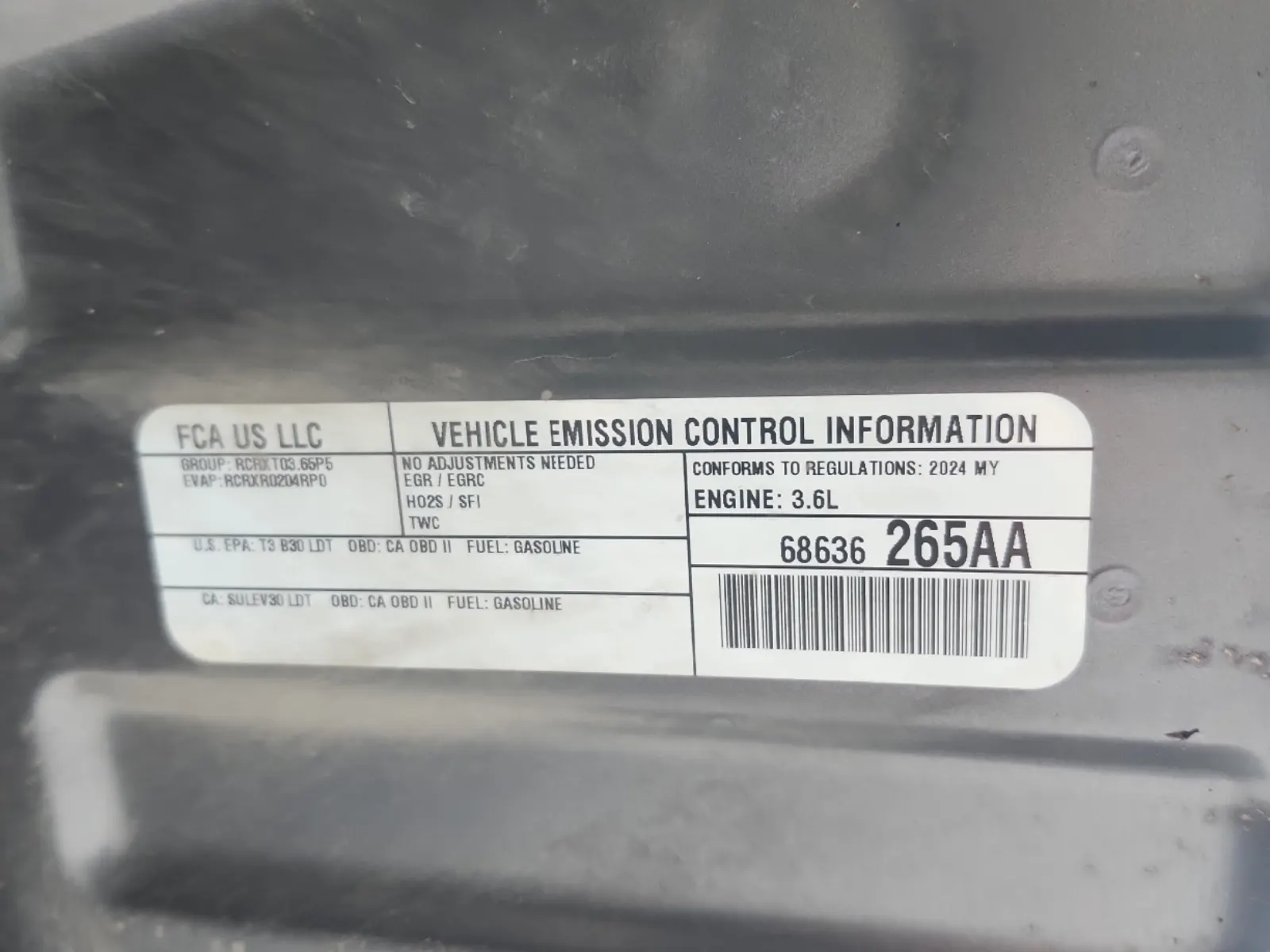 Emission Sticker Photo