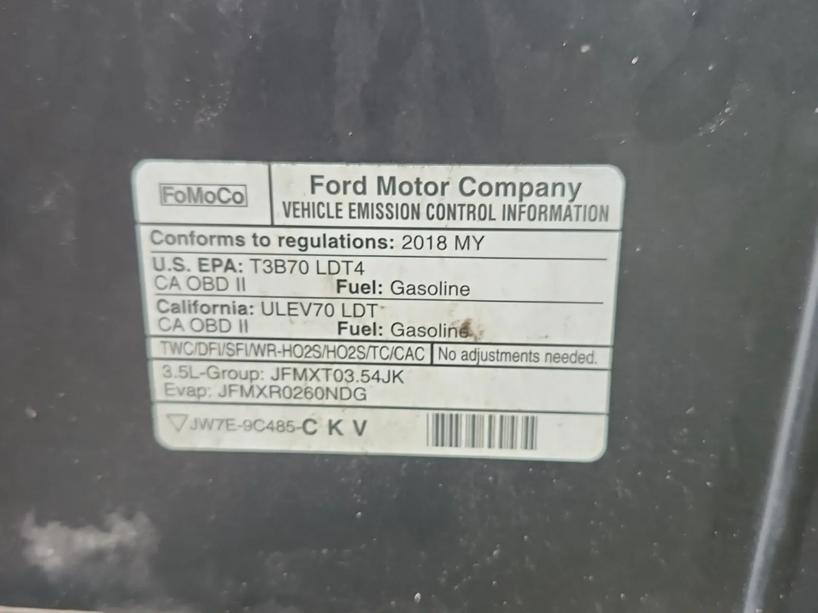 Emission Sticker Photo