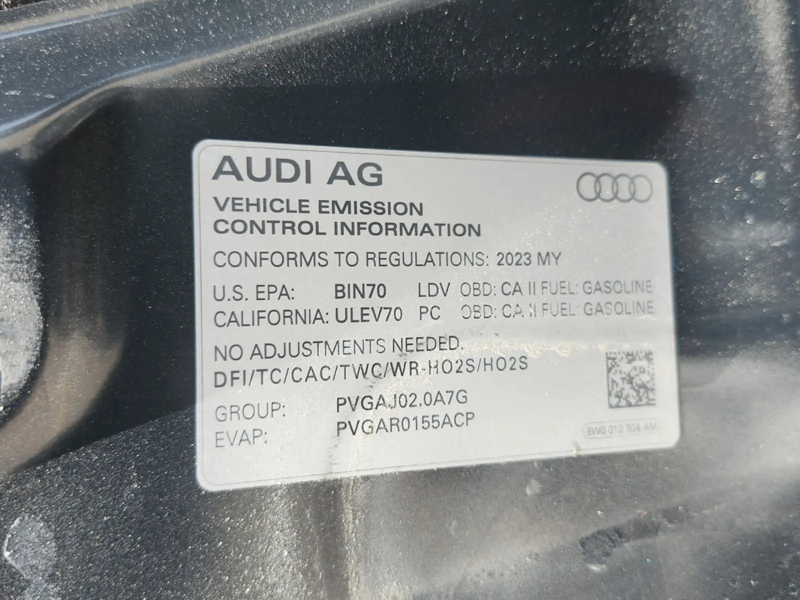 Emission Sticker Photo