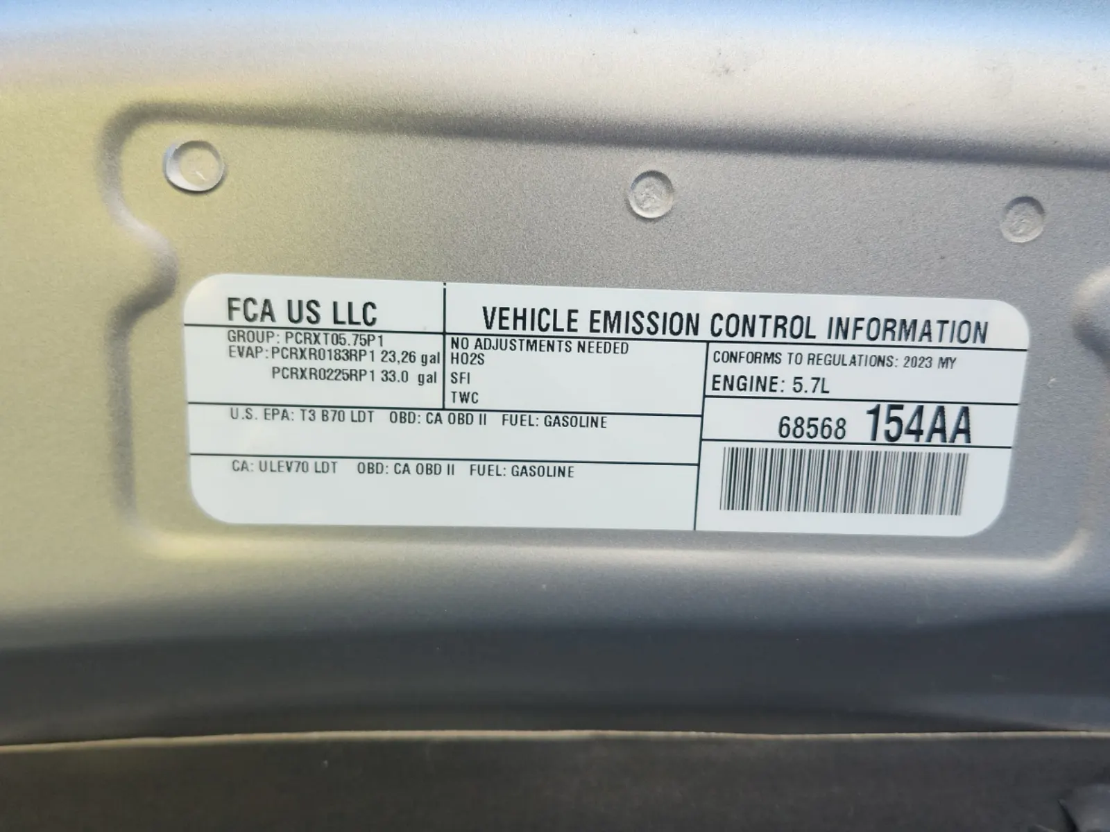 Emission Sticker Photo