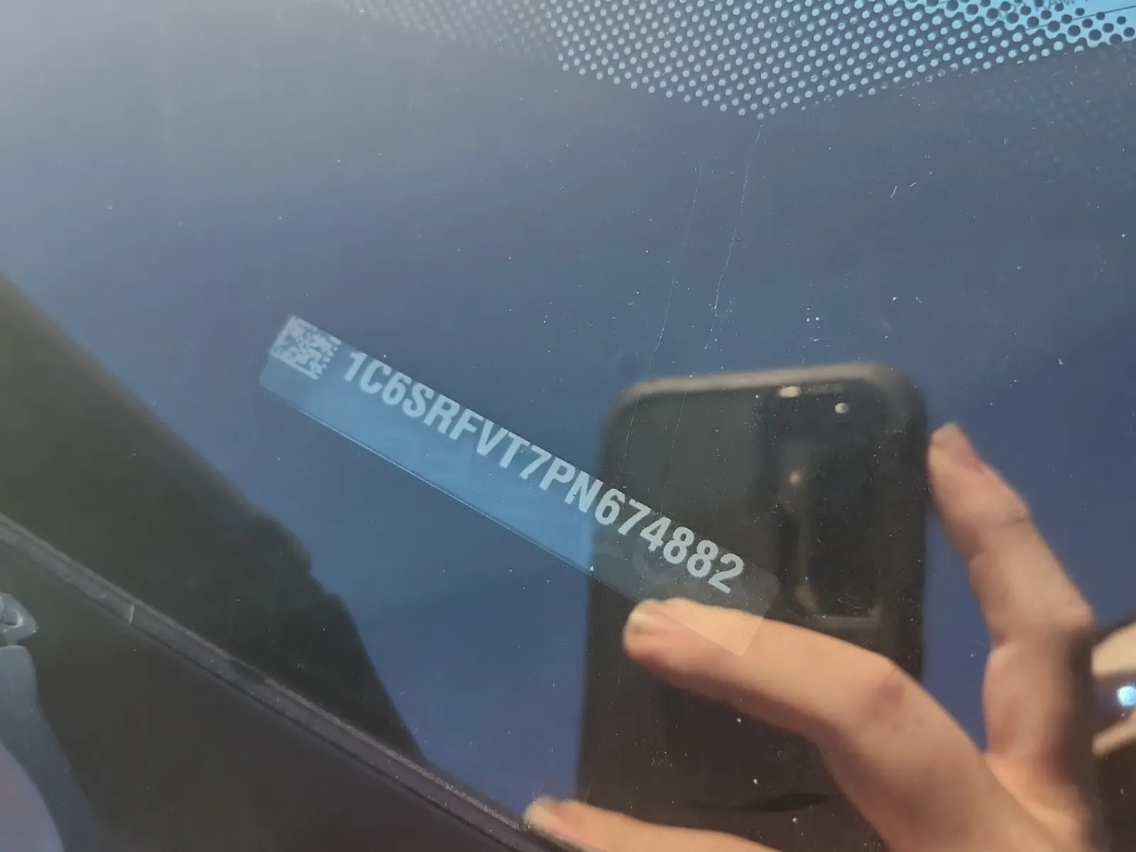 Dash VIN Plate Photo
