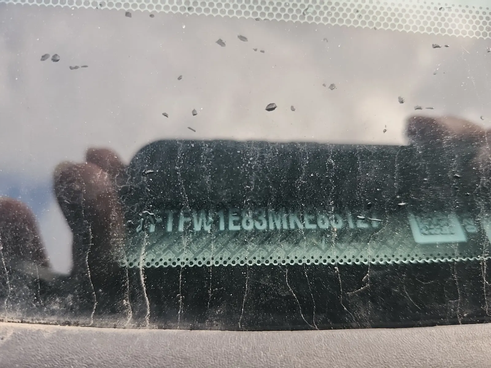 Dash VIN Plate Photo