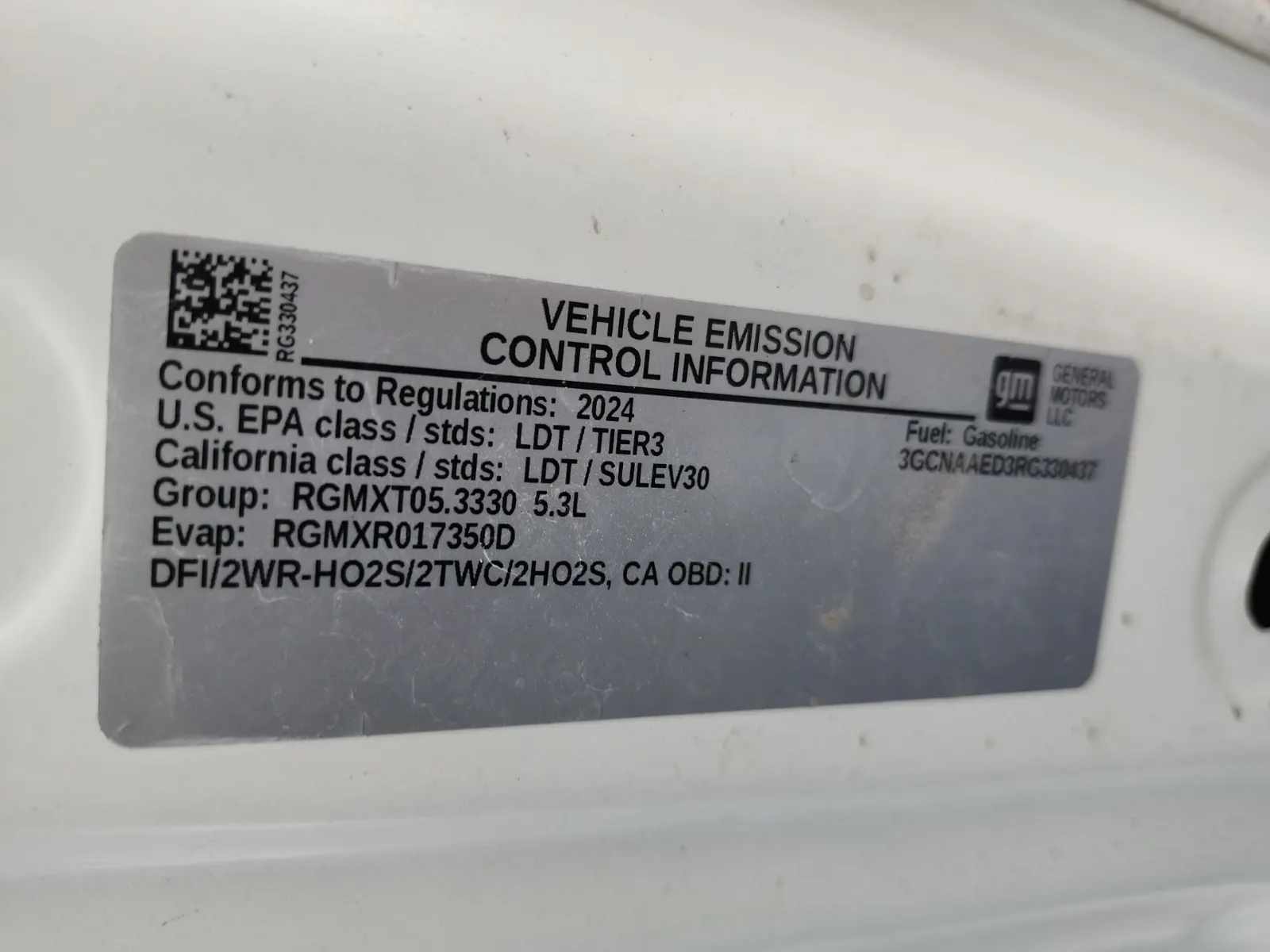 Emission Sticker Photo