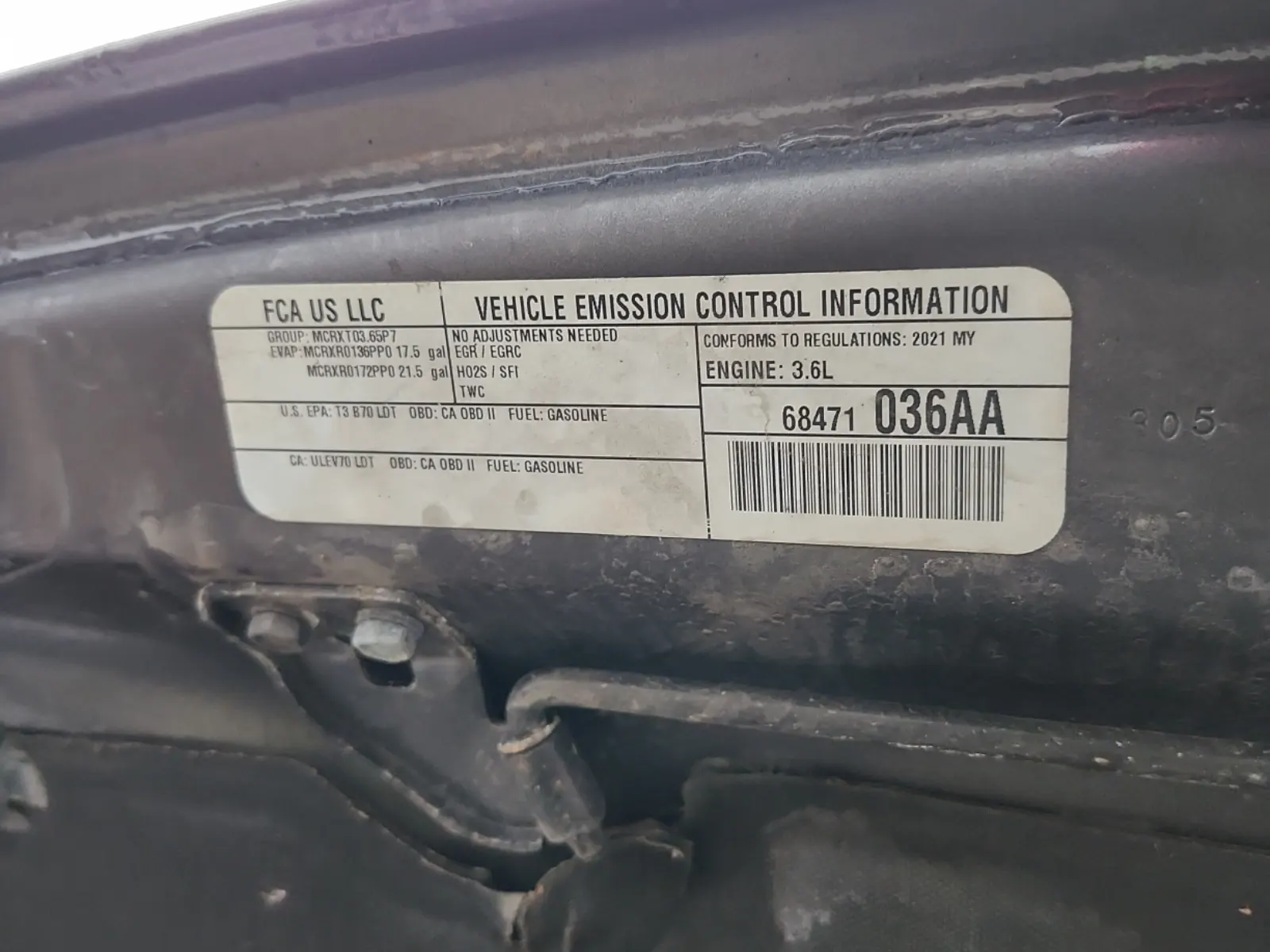 Emission Sticker Photo