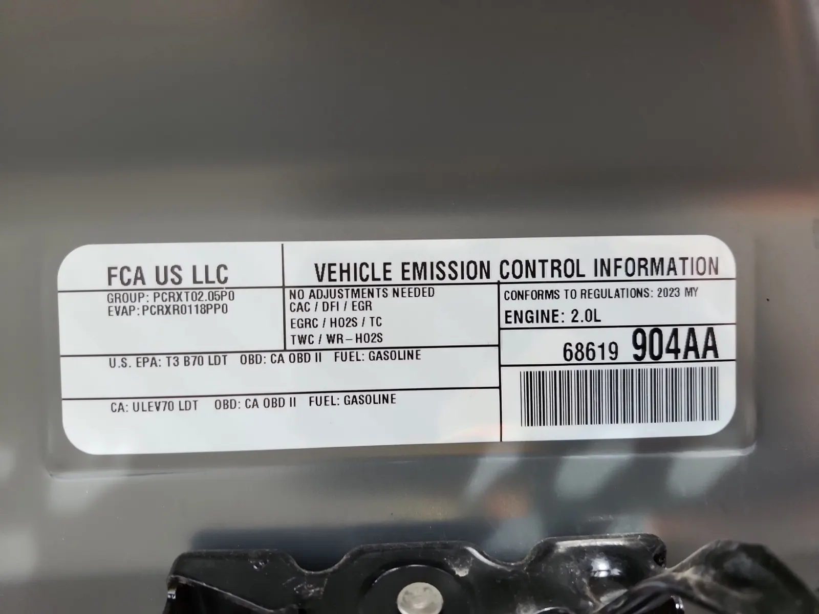 Emission Sticker Photo