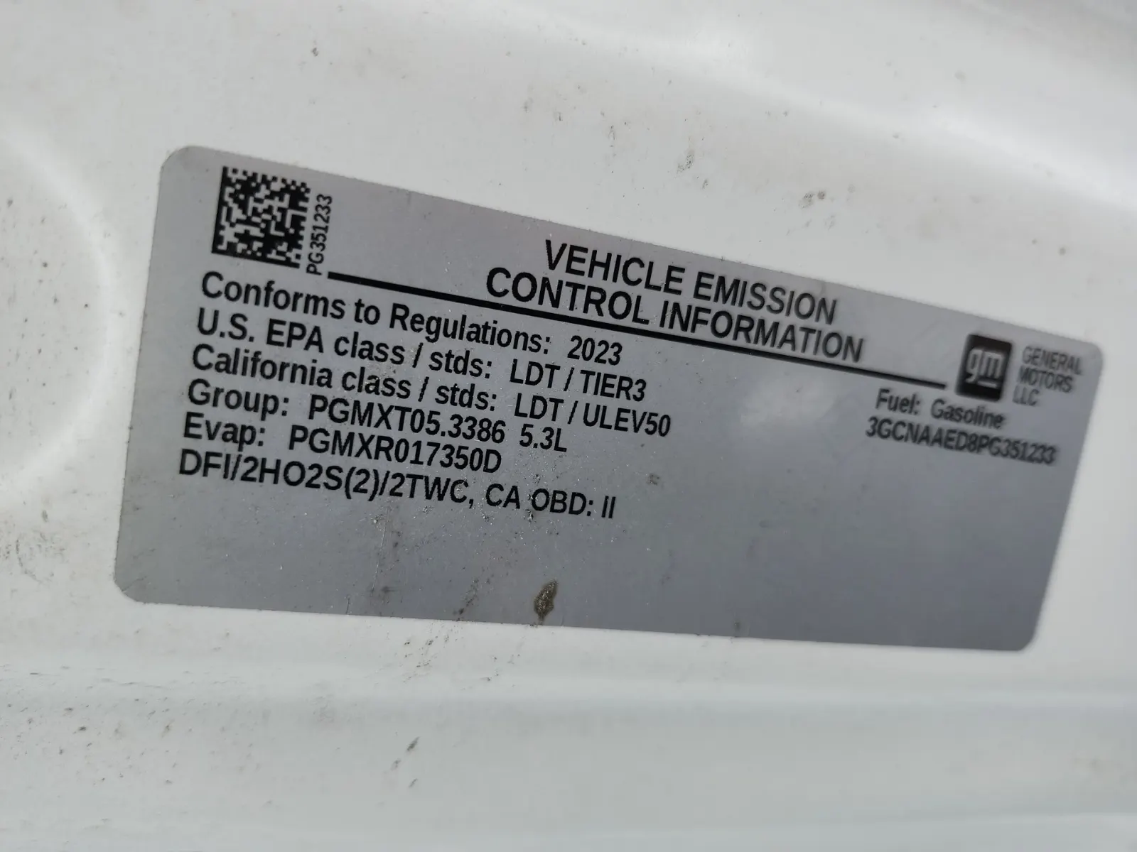 Emission Sticker Photo