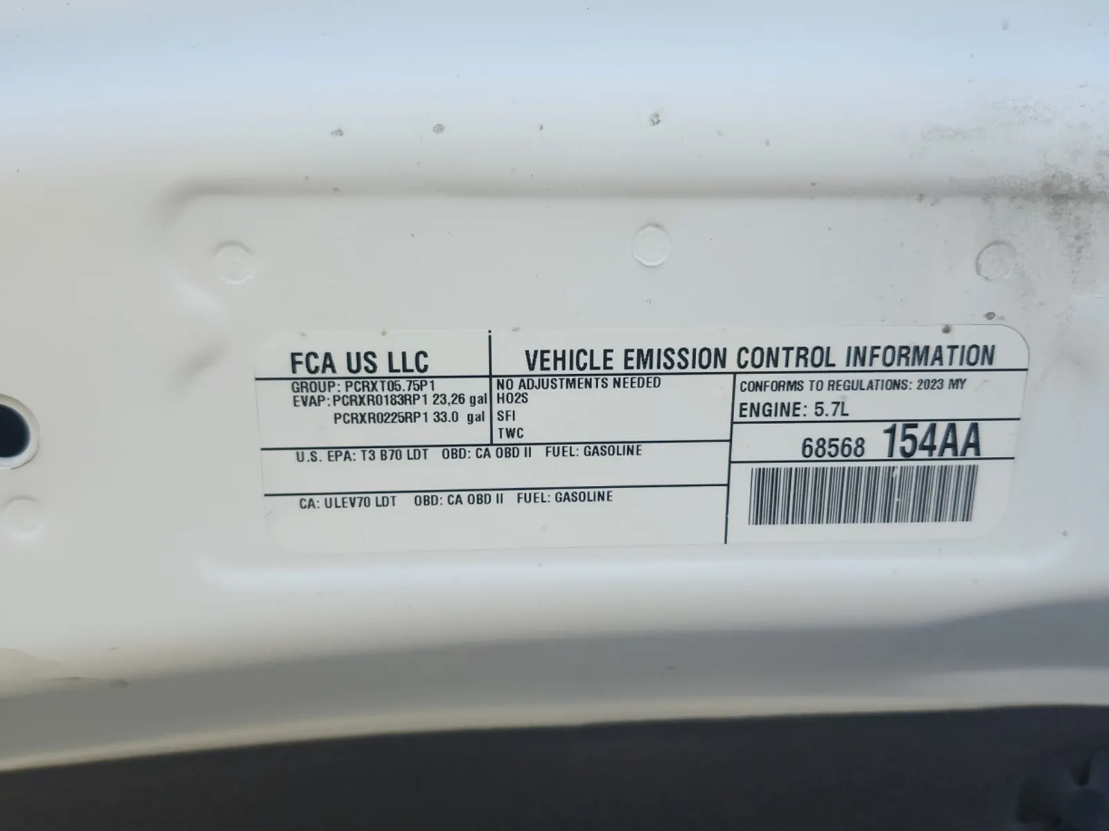 Emission Sticker Photo