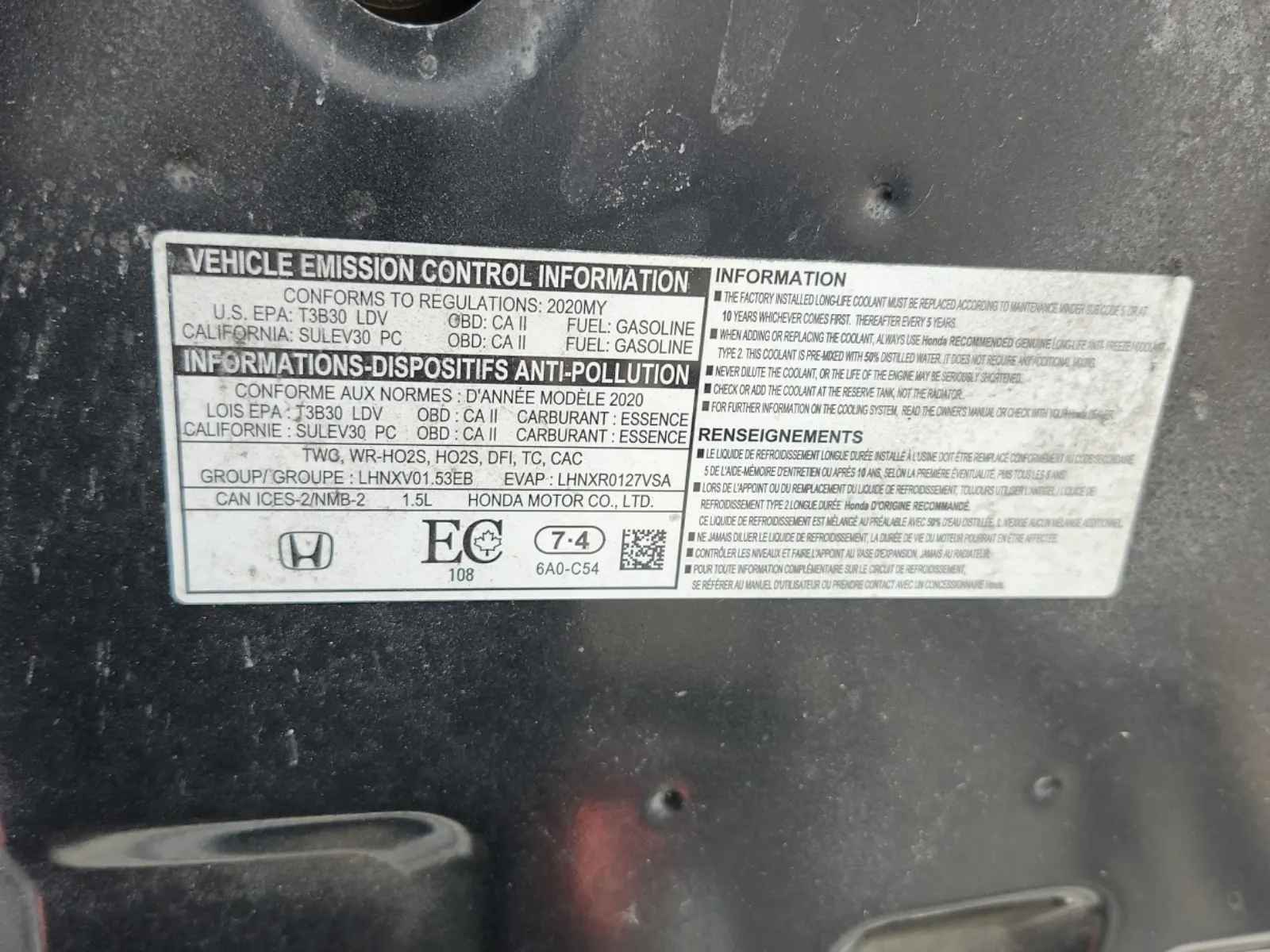 Emission Sticker Photo