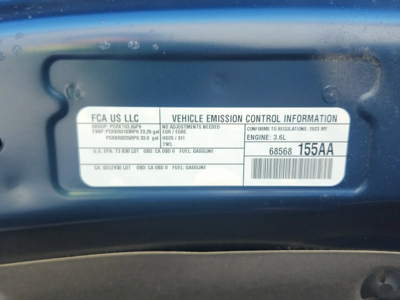 Emission Sticker Photo