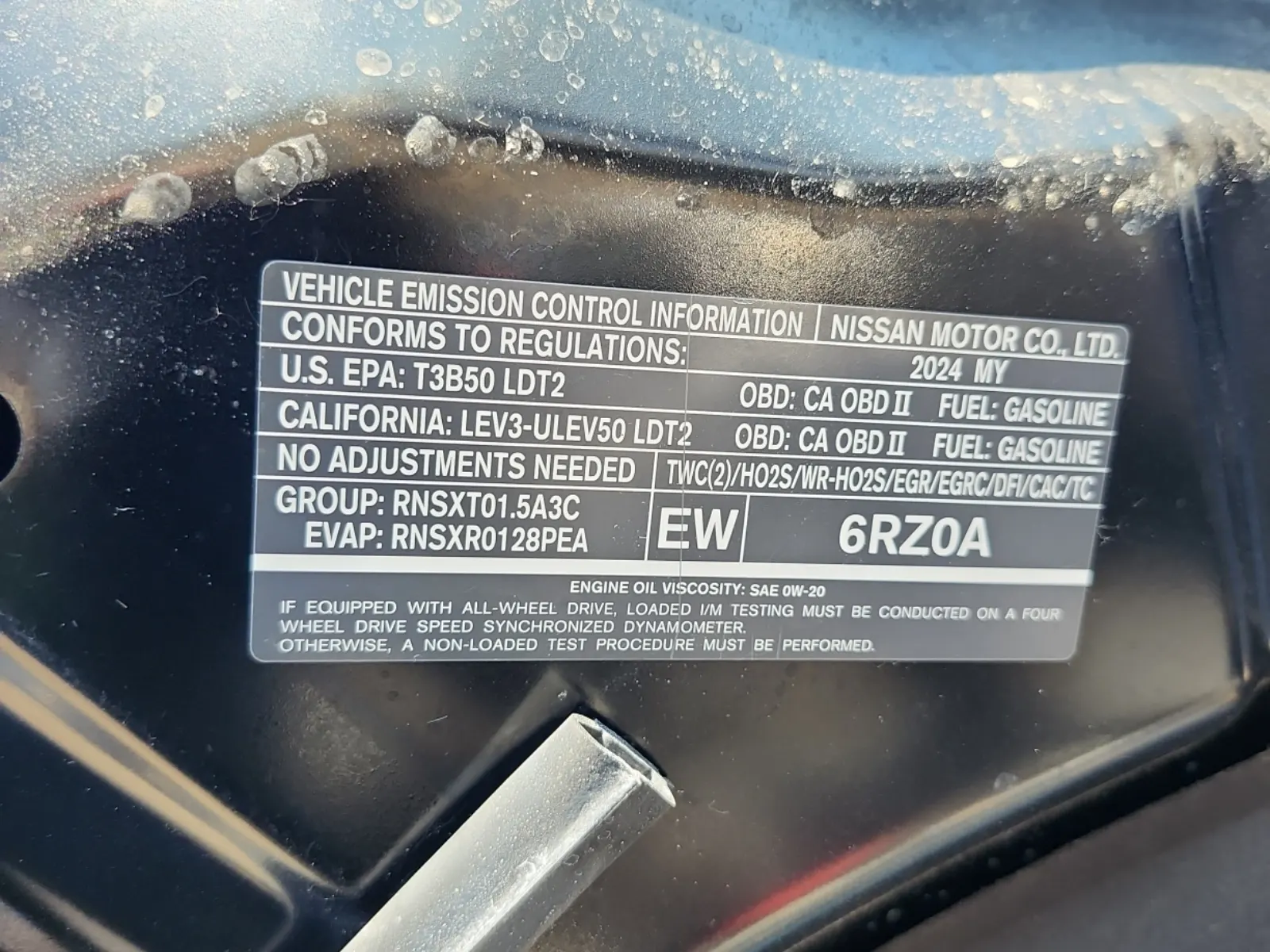 Emission Sticker Photo