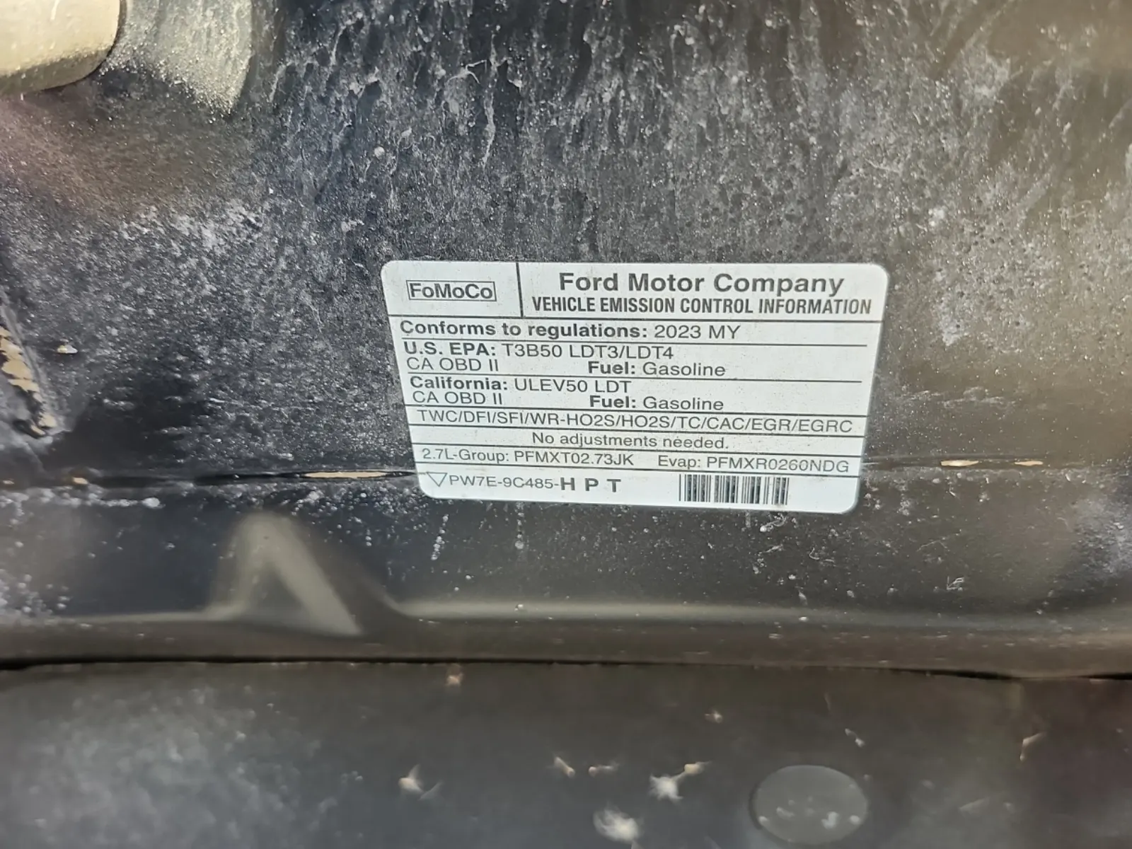 Emission Sticker Photo