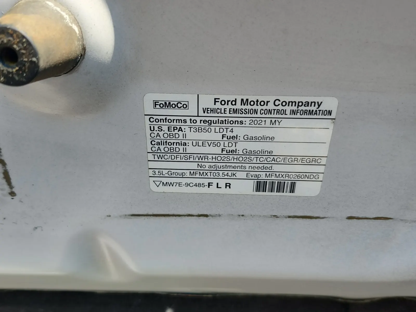 Emission Sticker Photo