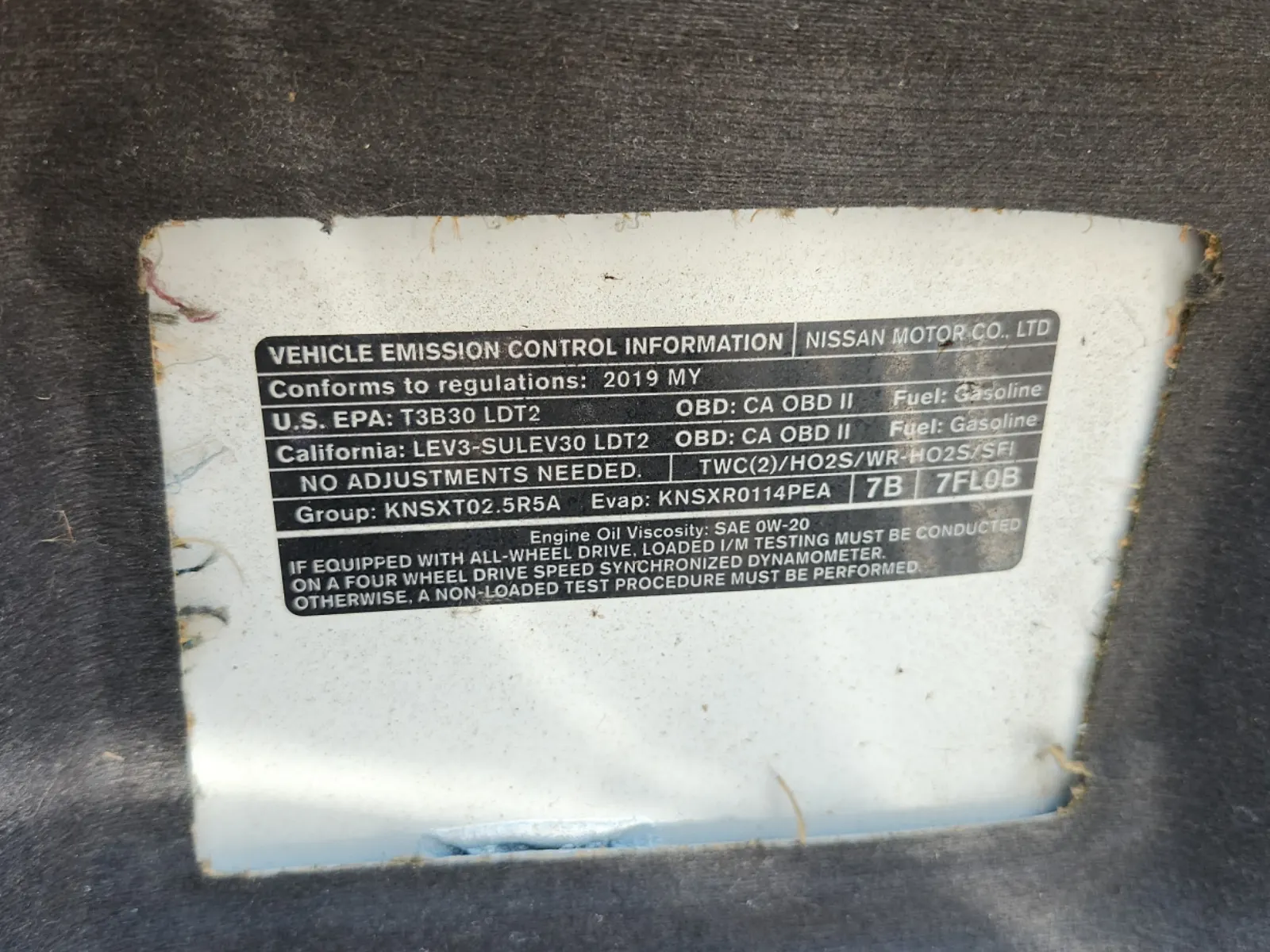 Emission Sticker Photo