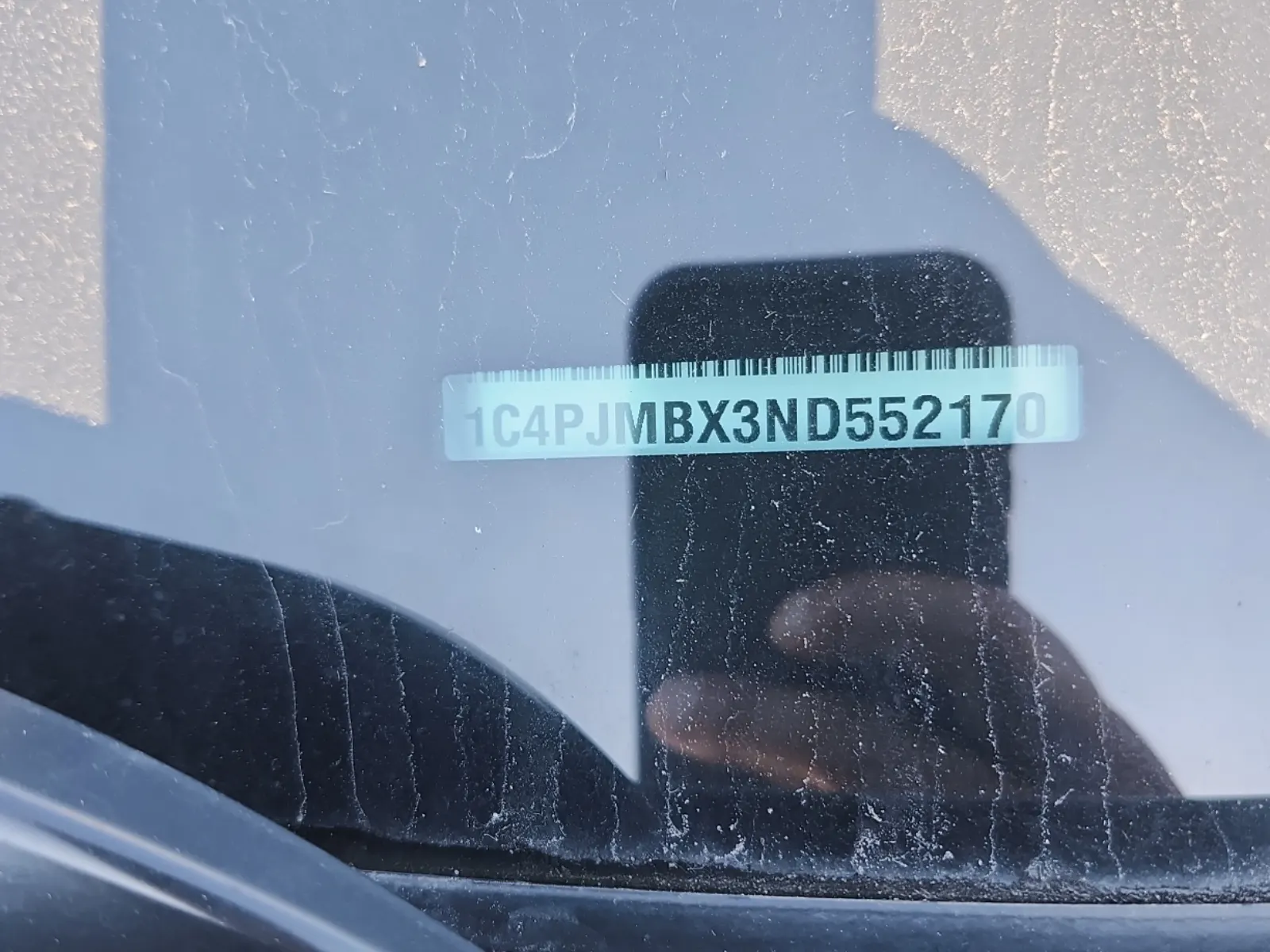 Dash VIN Plate Photo