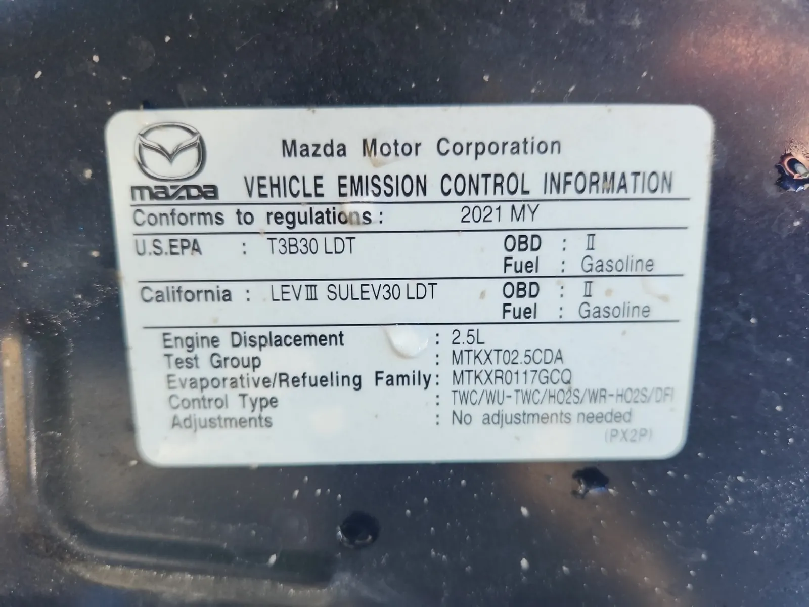 Emission Sticker Photo