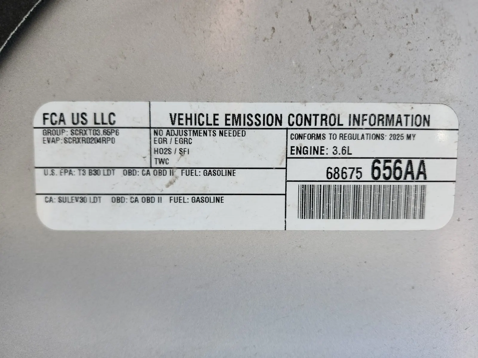 Emission Sticker Photo