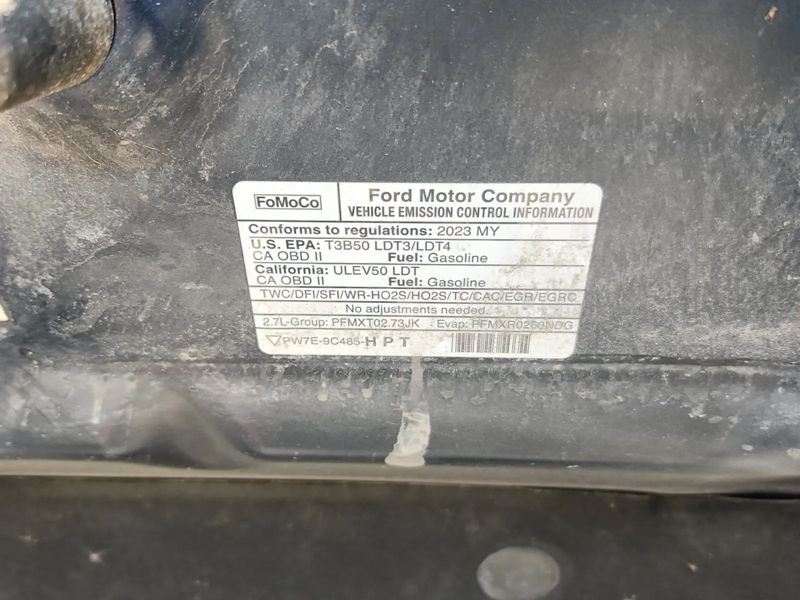 Emission Sticker Photo