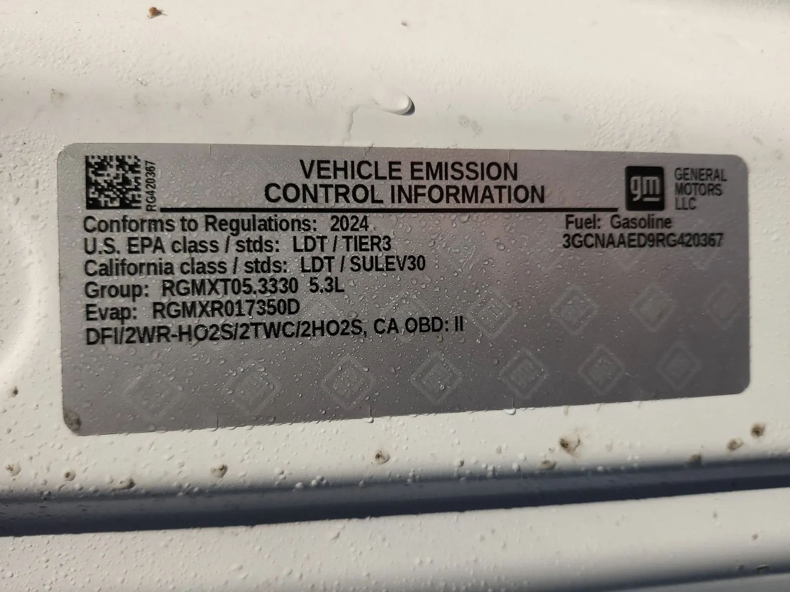 Emission Sticker Photo