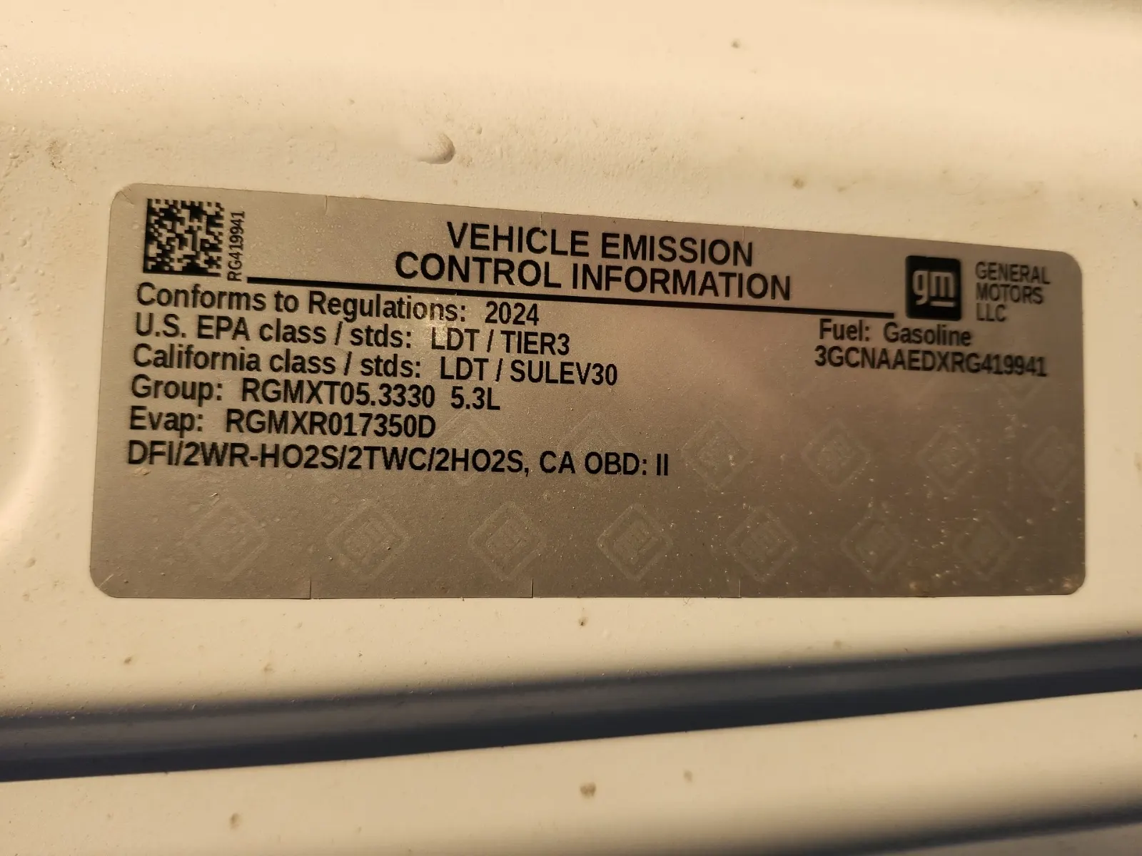 Emission Sticker Photo