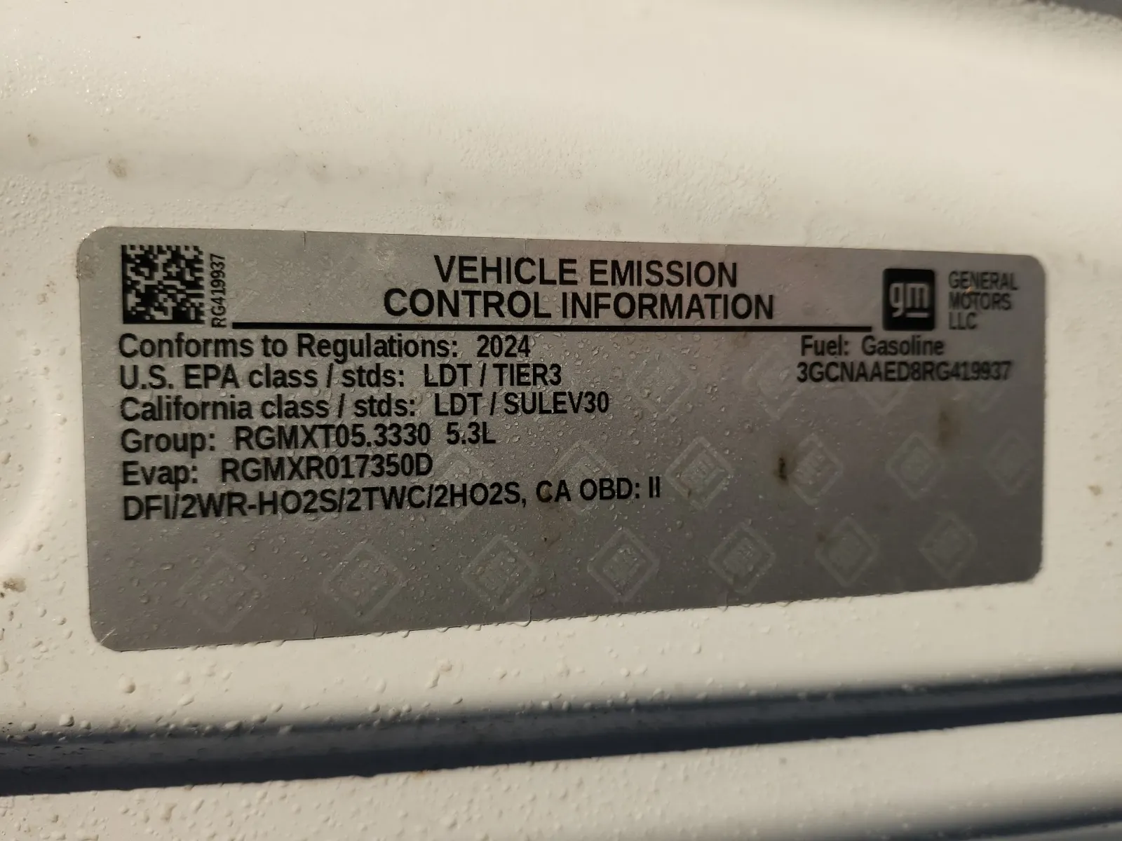Emission Sticker Photo