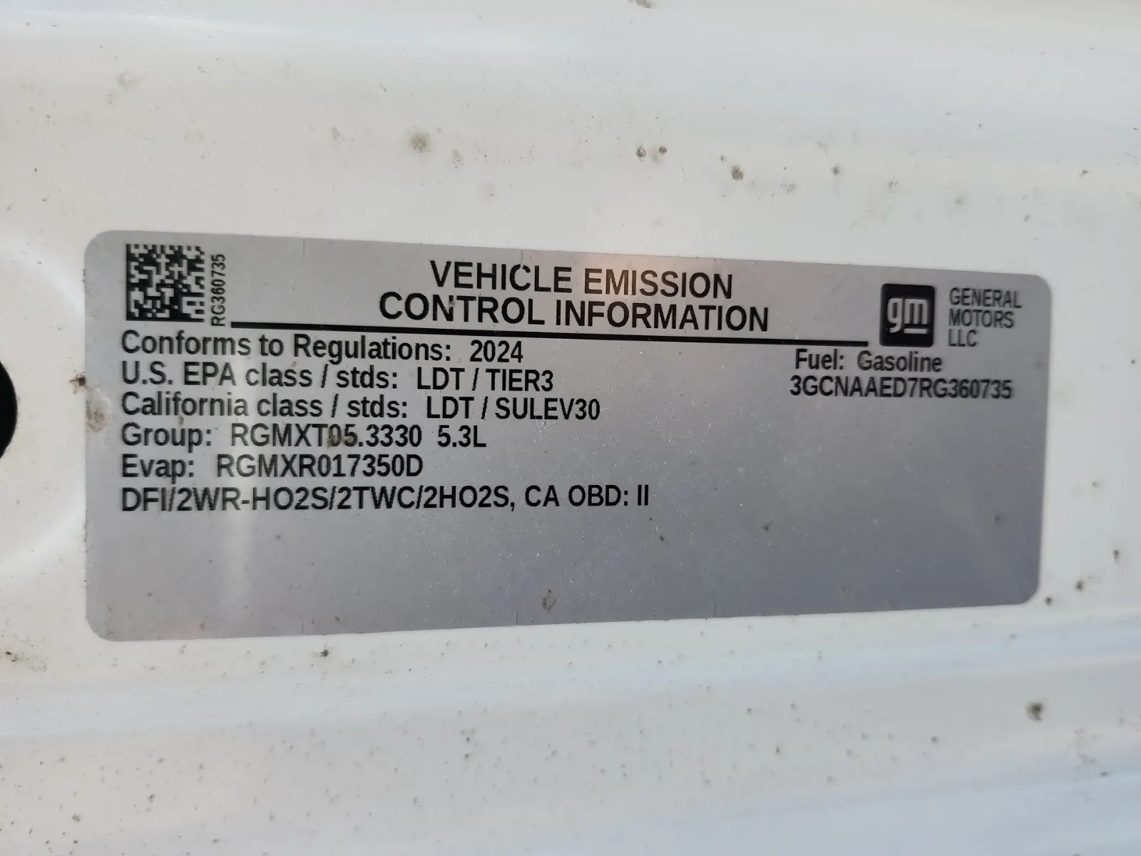 Emission Sticker Photo