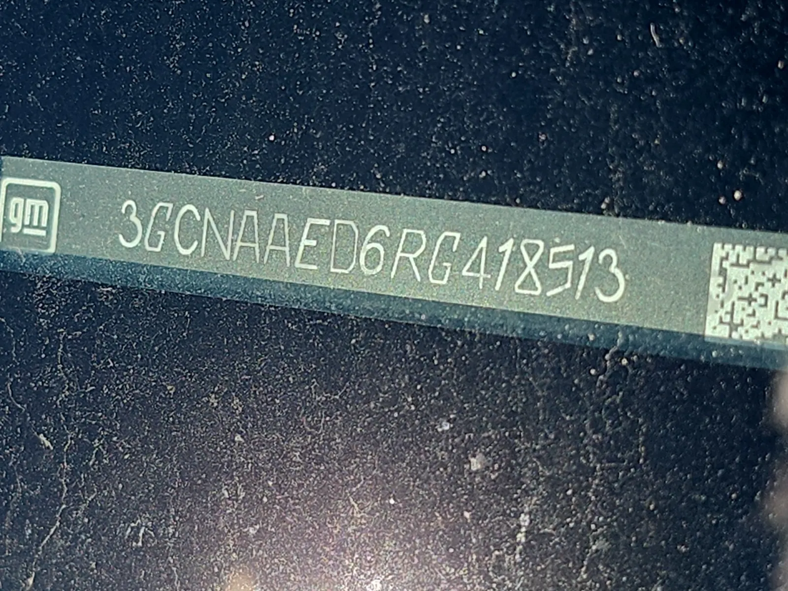 Dash VIN Plate Photo