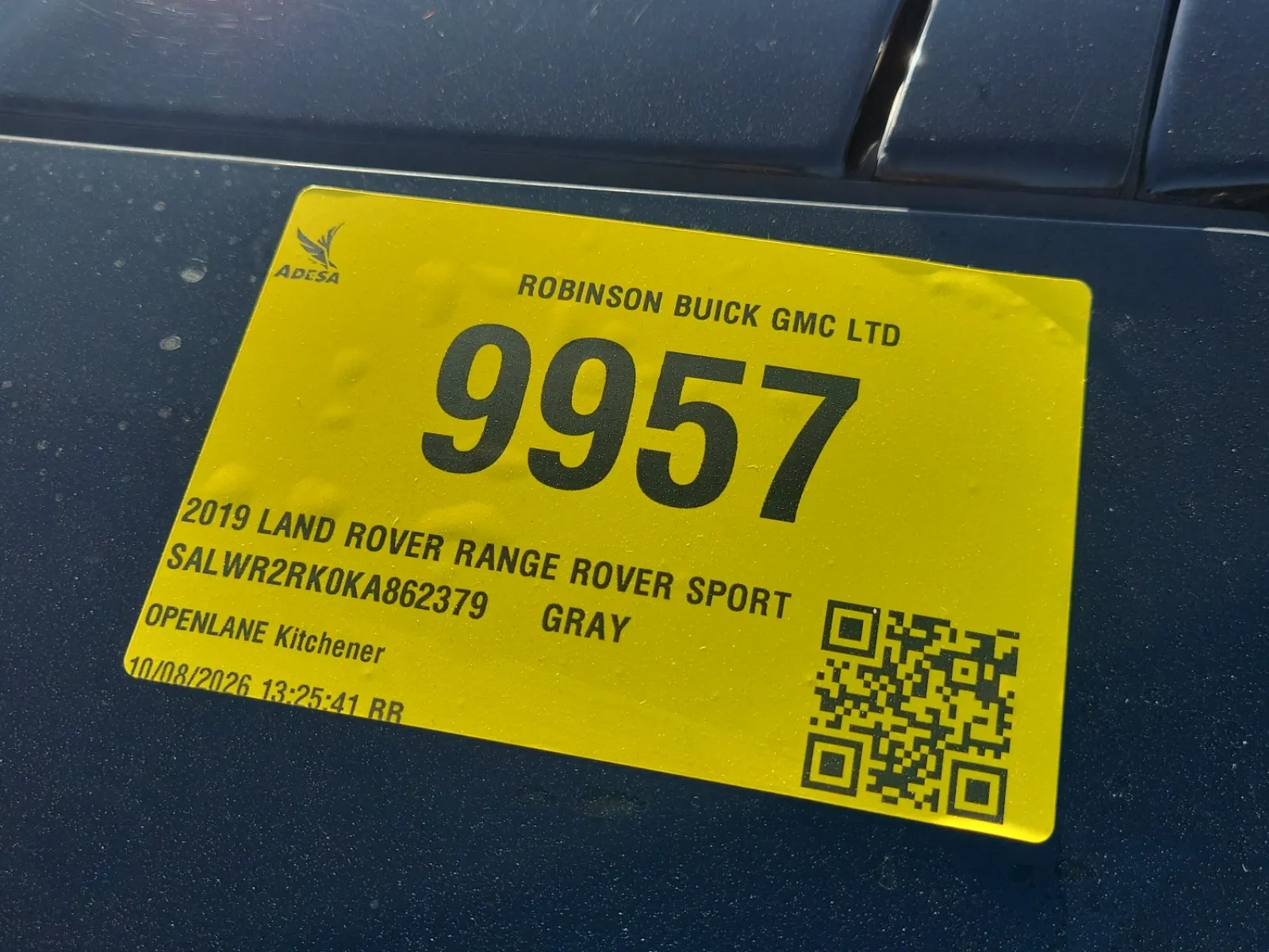 Inventory Label Photo