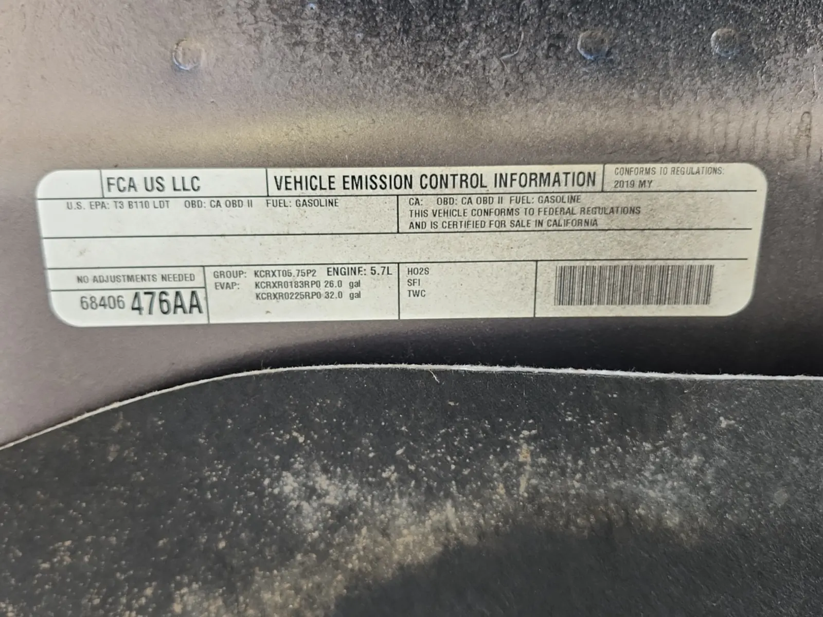 Emission Sticker Photo