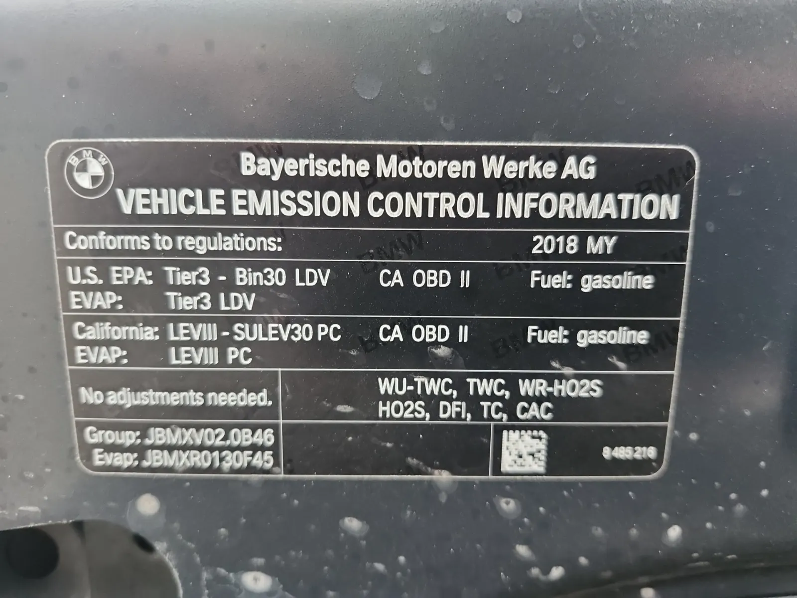 Emission Sticker Photo