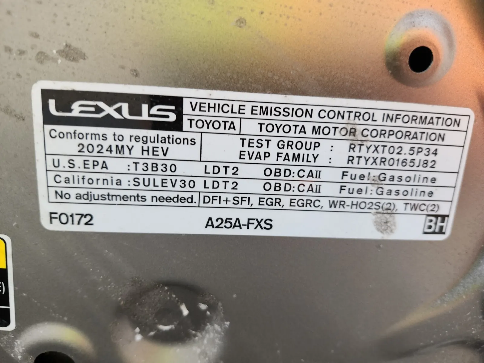 Emission Sticker Photo