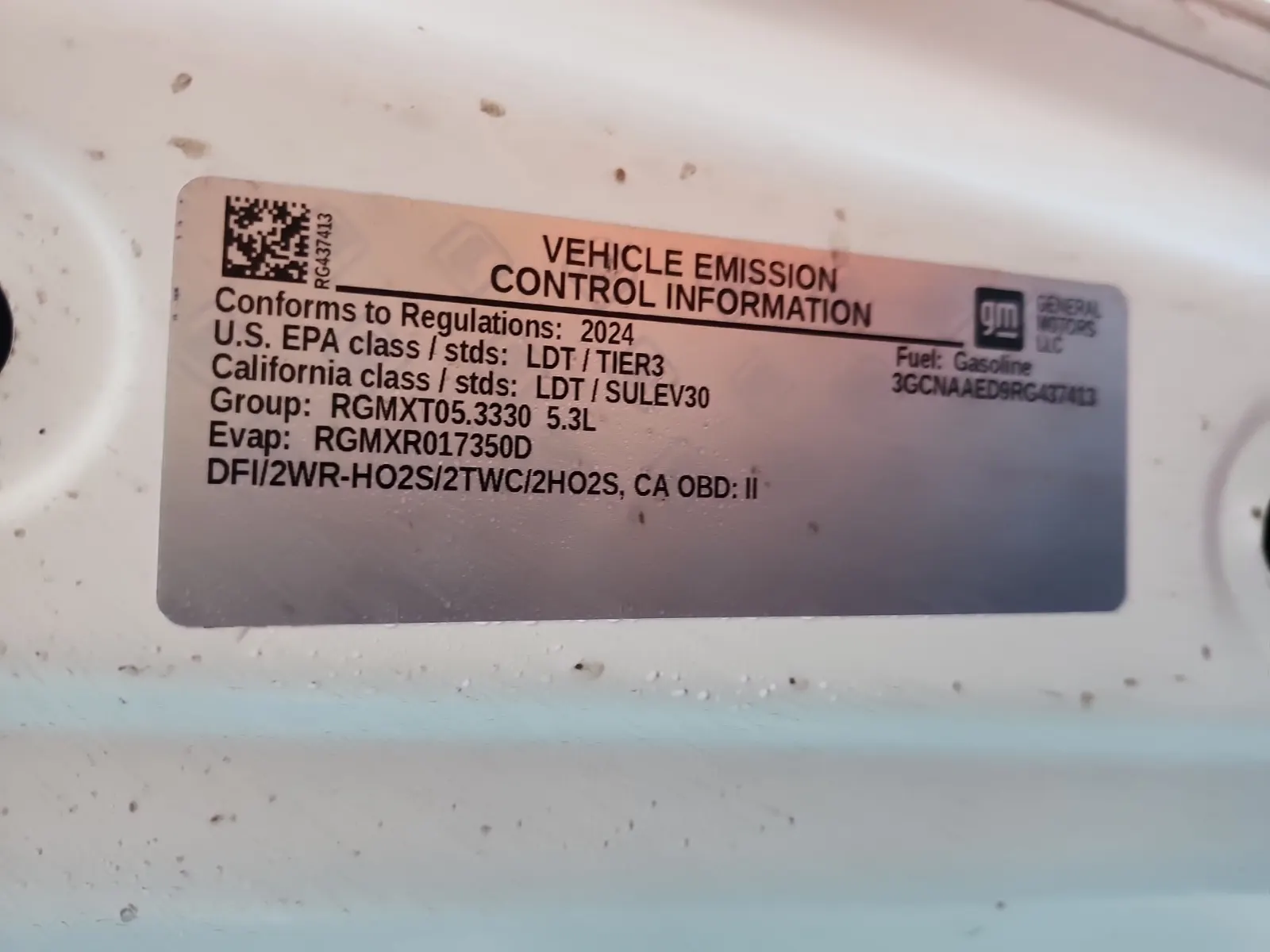 Emission Sticker Photo