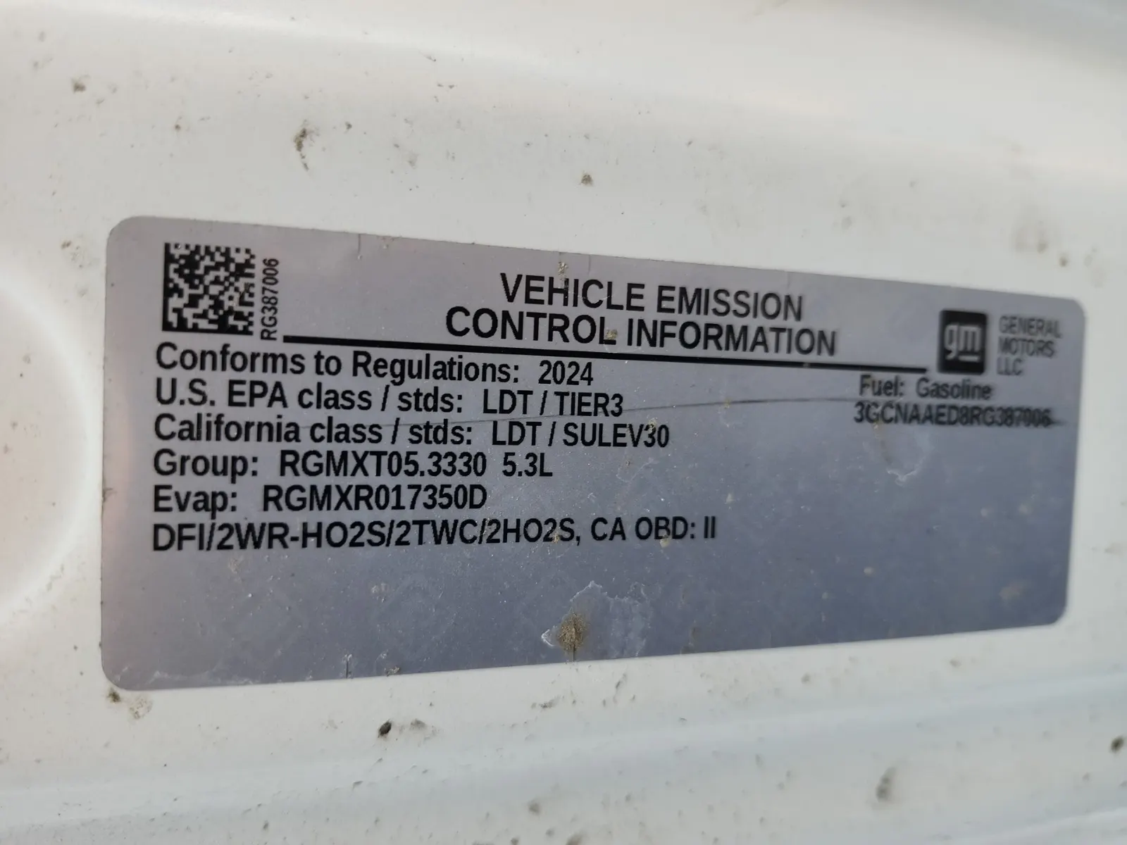 Emission Sticker Photo